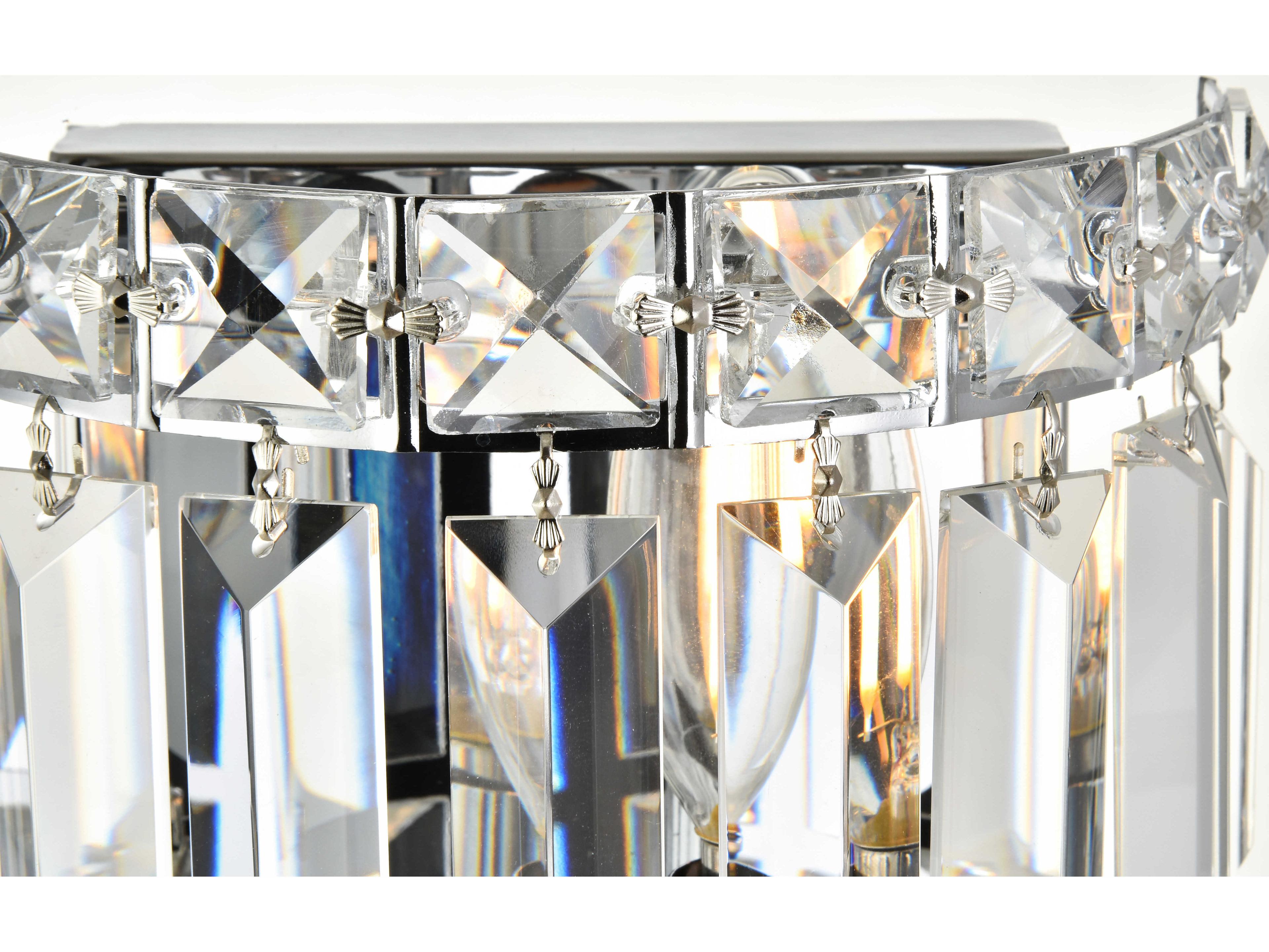 Elegant Lighting Maxime Chrome Clear Crystal Wall Sconce