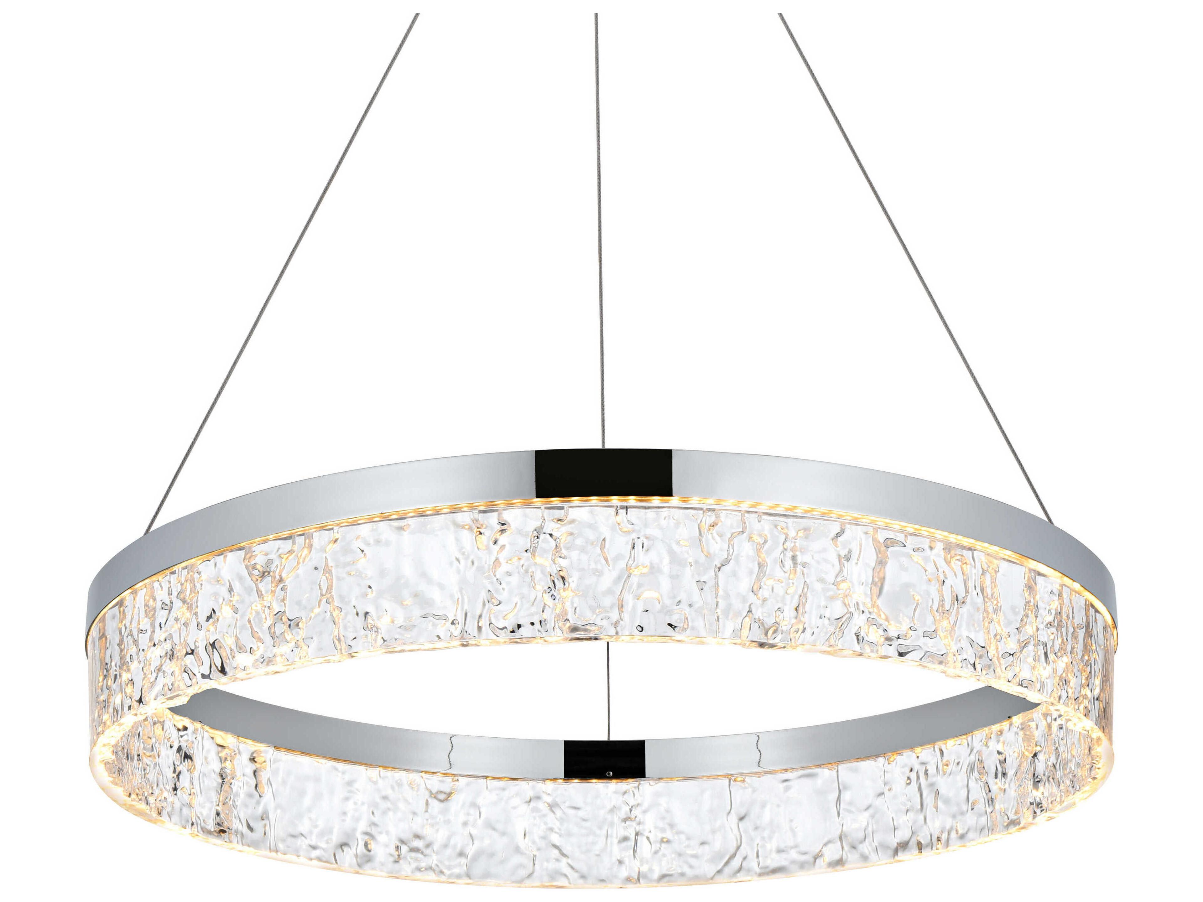 Elegant Lighting Linden 1-Light Chrome Round Pendant