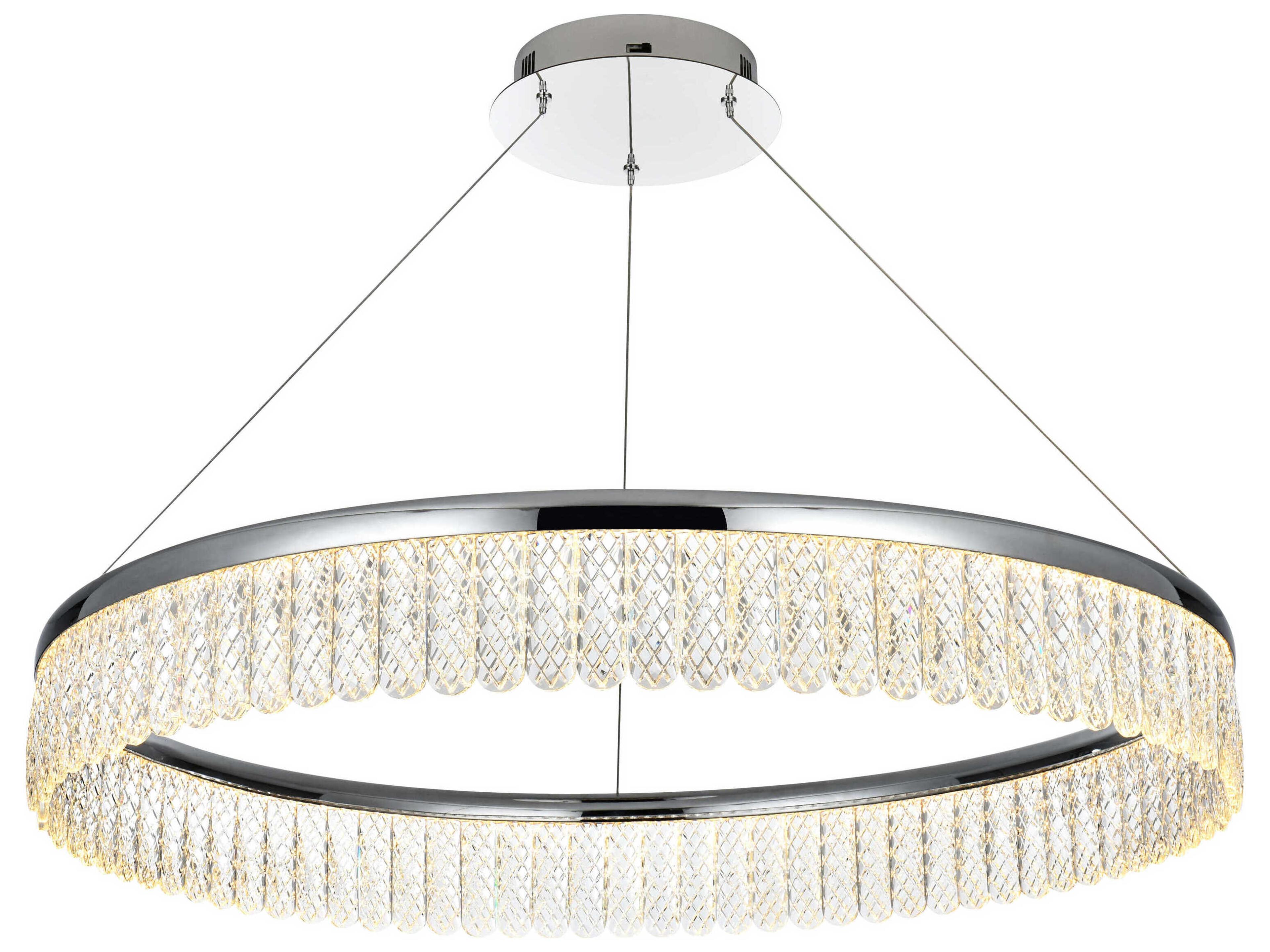 Rune 1-Light Chrome Round Pendant