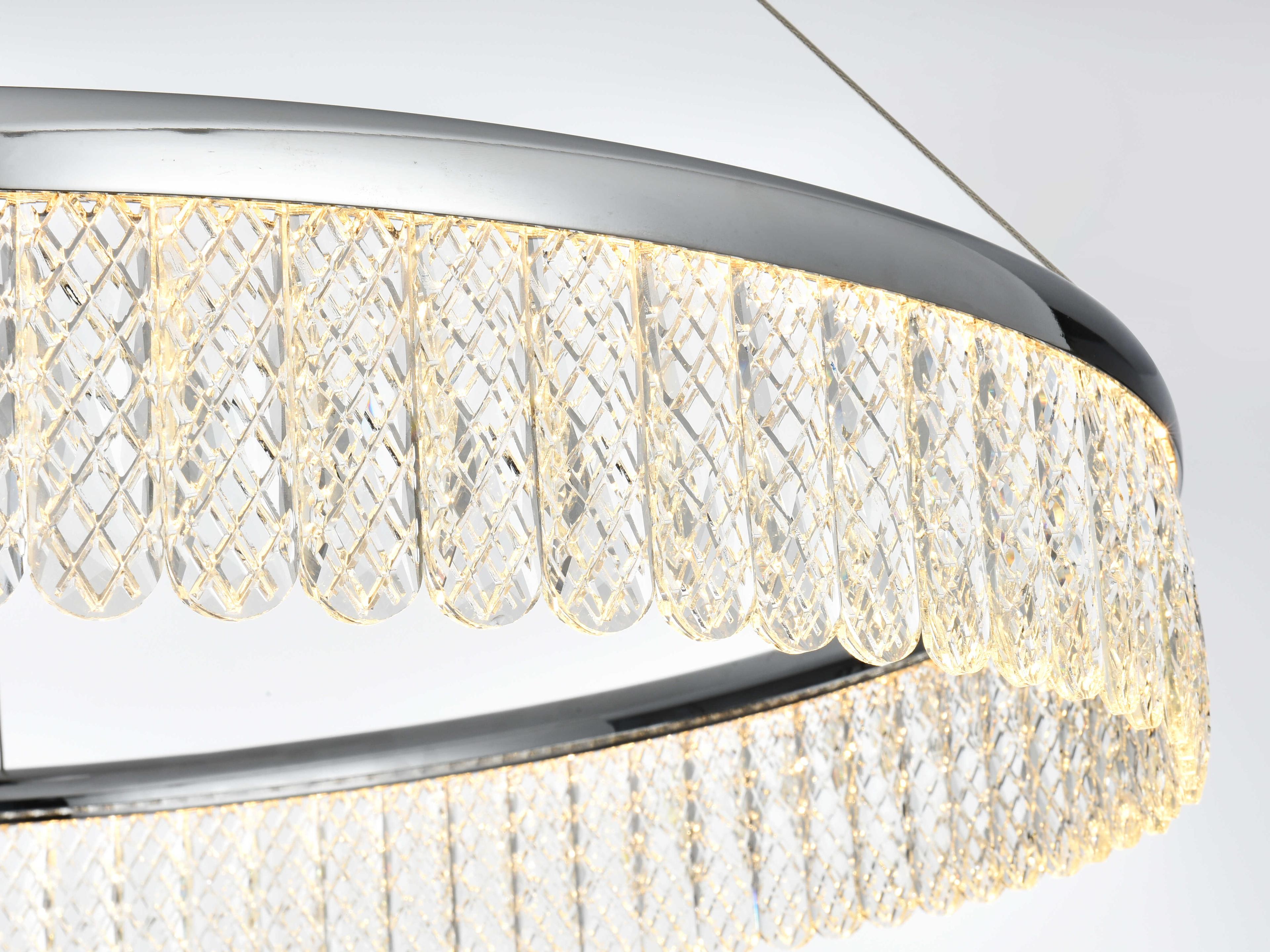 Elegant Lighting Rune 1-Light Chrome Round Pendant