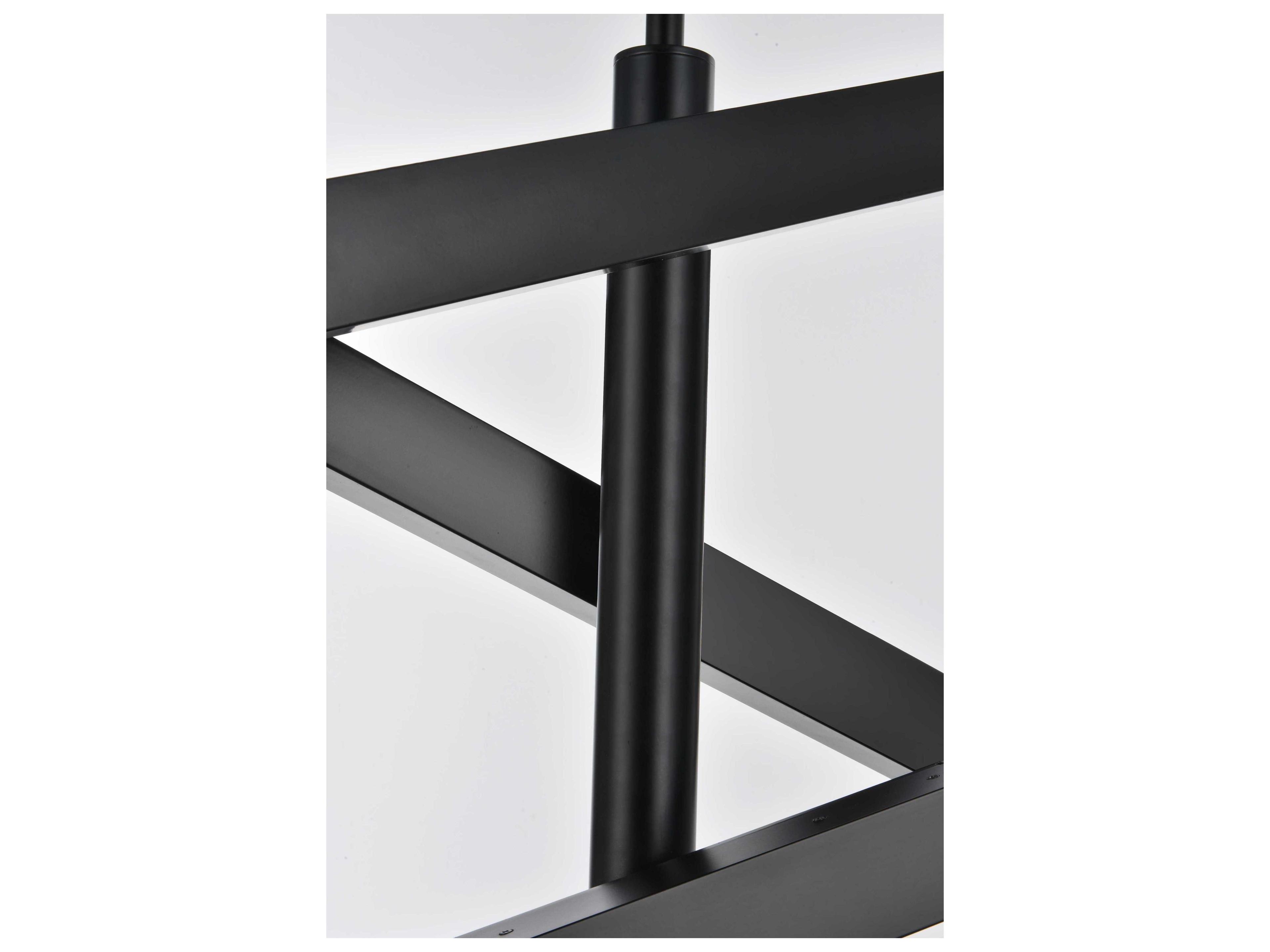 Elegant Lighting Ari 6-Light Black Linear Island Pendant