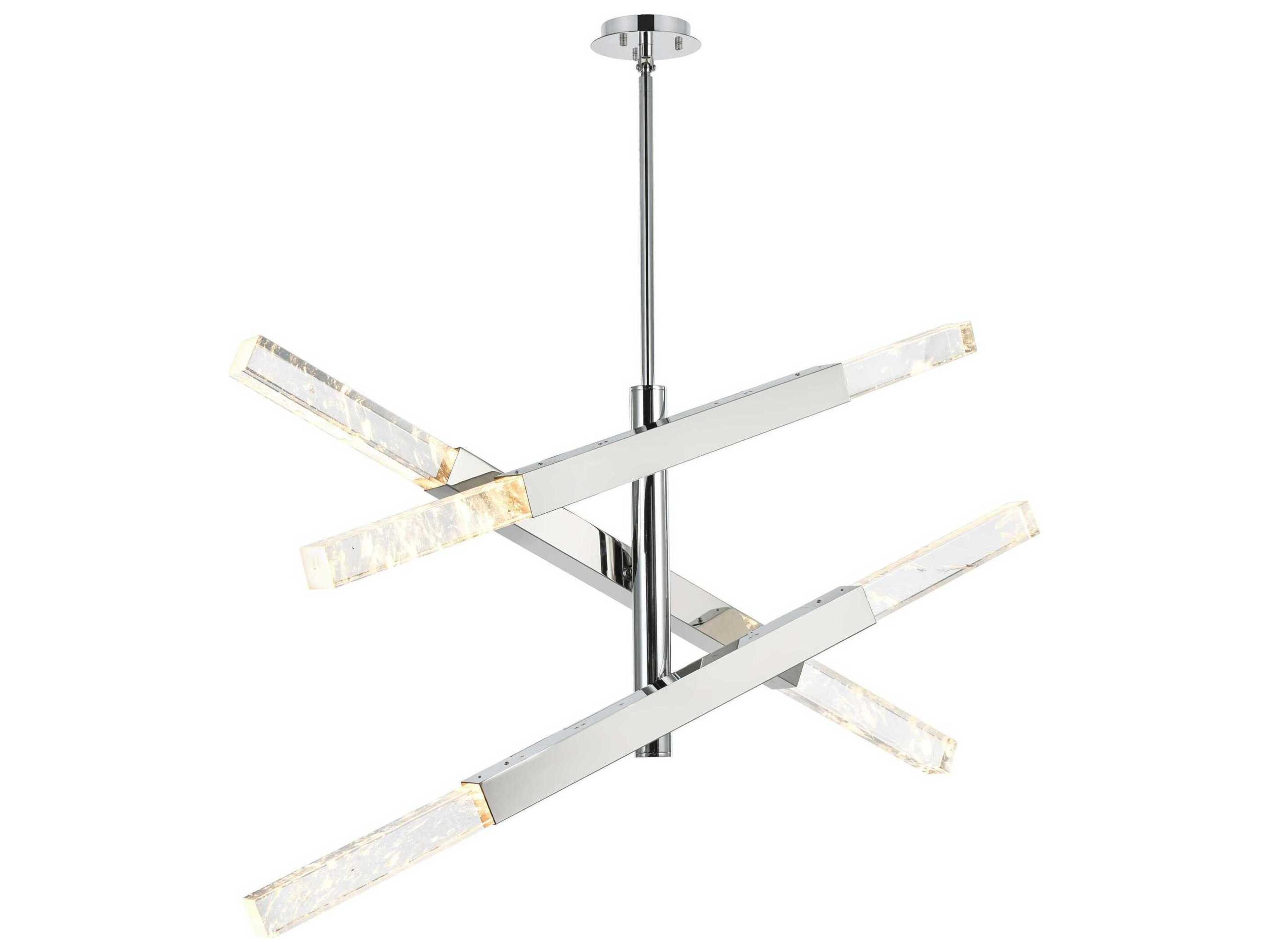 Ari 6-Light Chrome Black Linear Island Pendant
