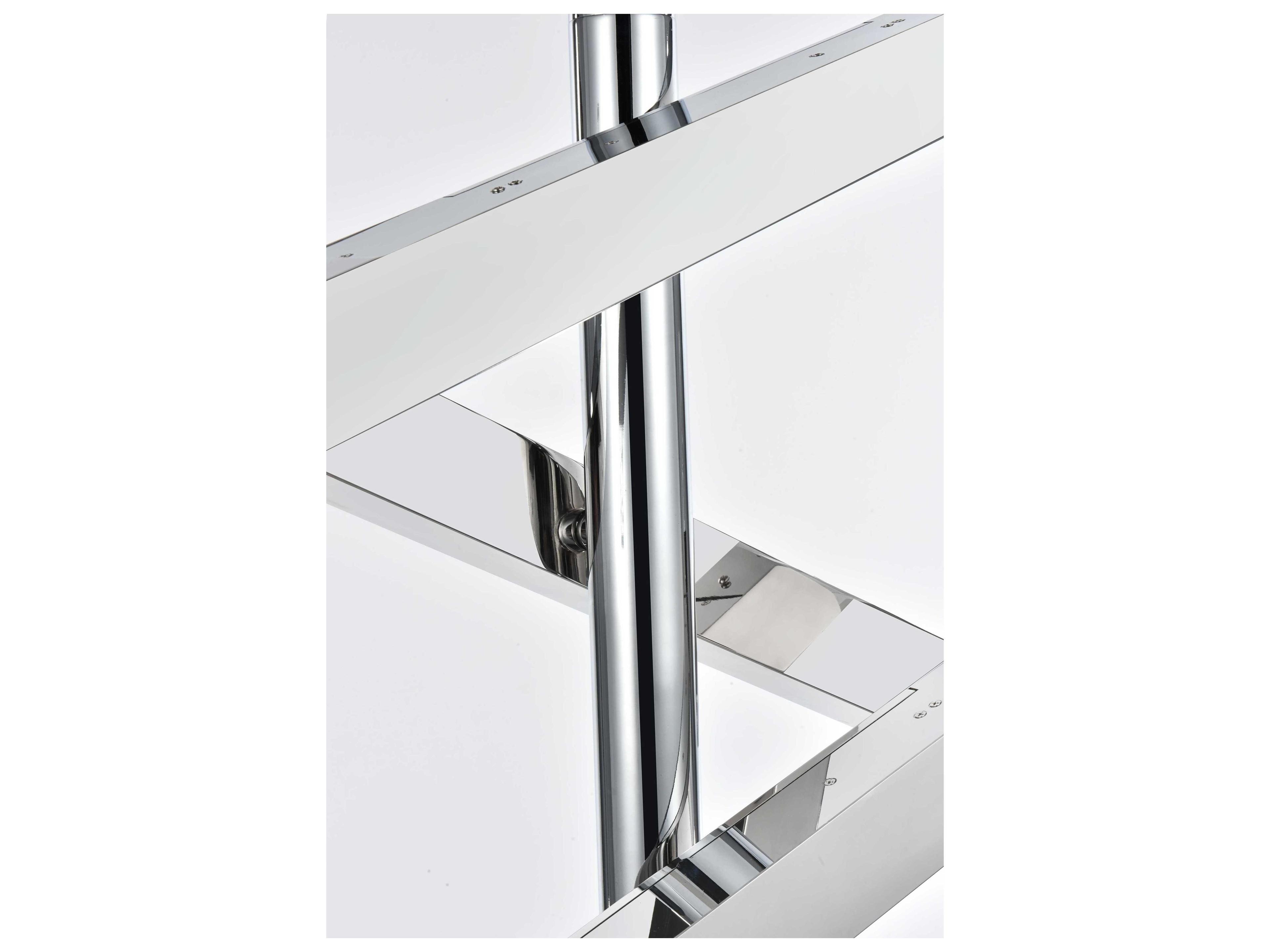 Elegant Lighting Ari 6-Light Chrome Black Linear Island Pendant