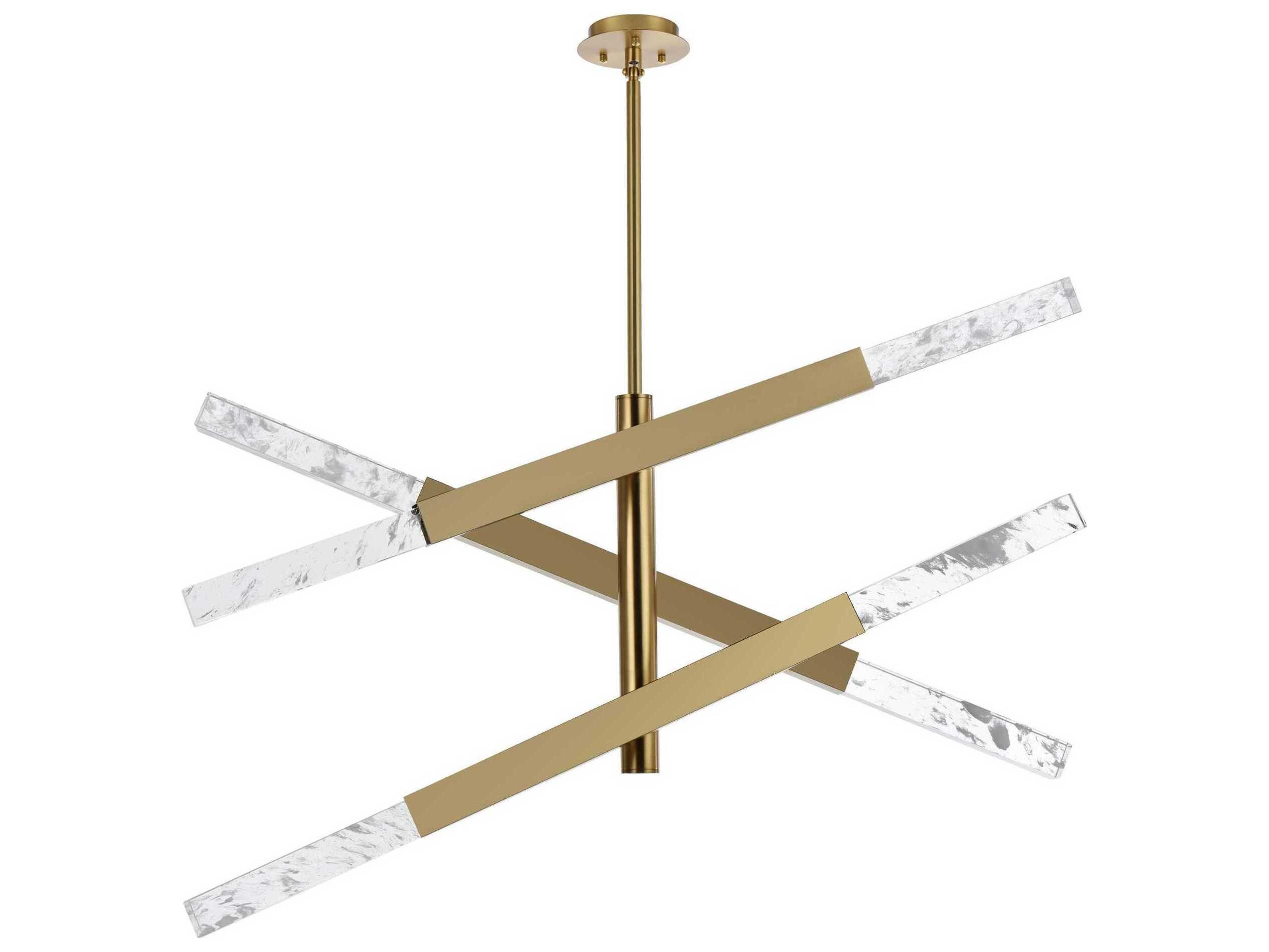 Elegant Lighting Ari 6-Light Satin Gold Linear Island Pendant
