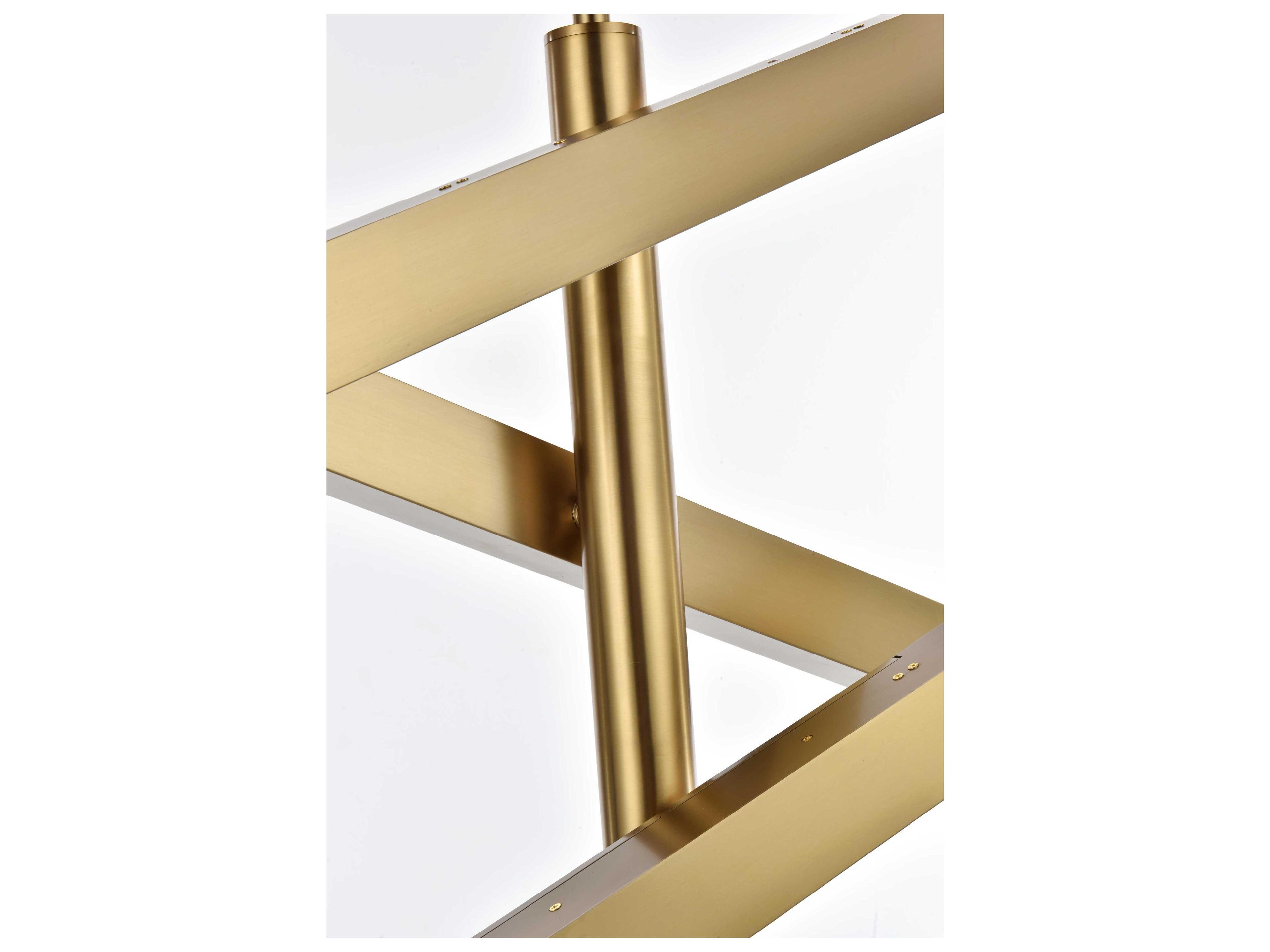 Elegant Lighting Ari 6-Light Satin Gold Linear Island Pendant