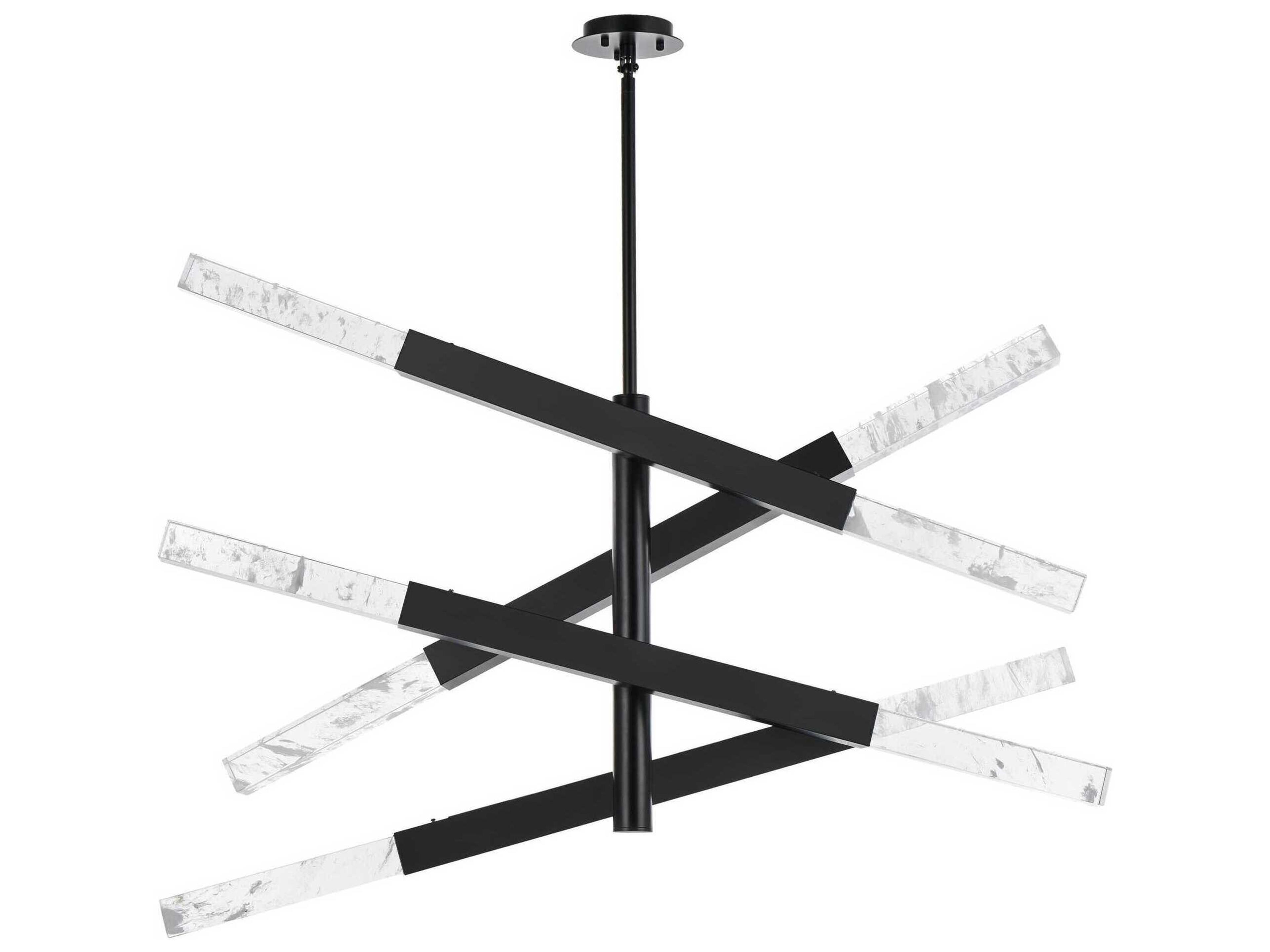 Elegant Lighting Ari 8-Light Black Linear Island Pendant