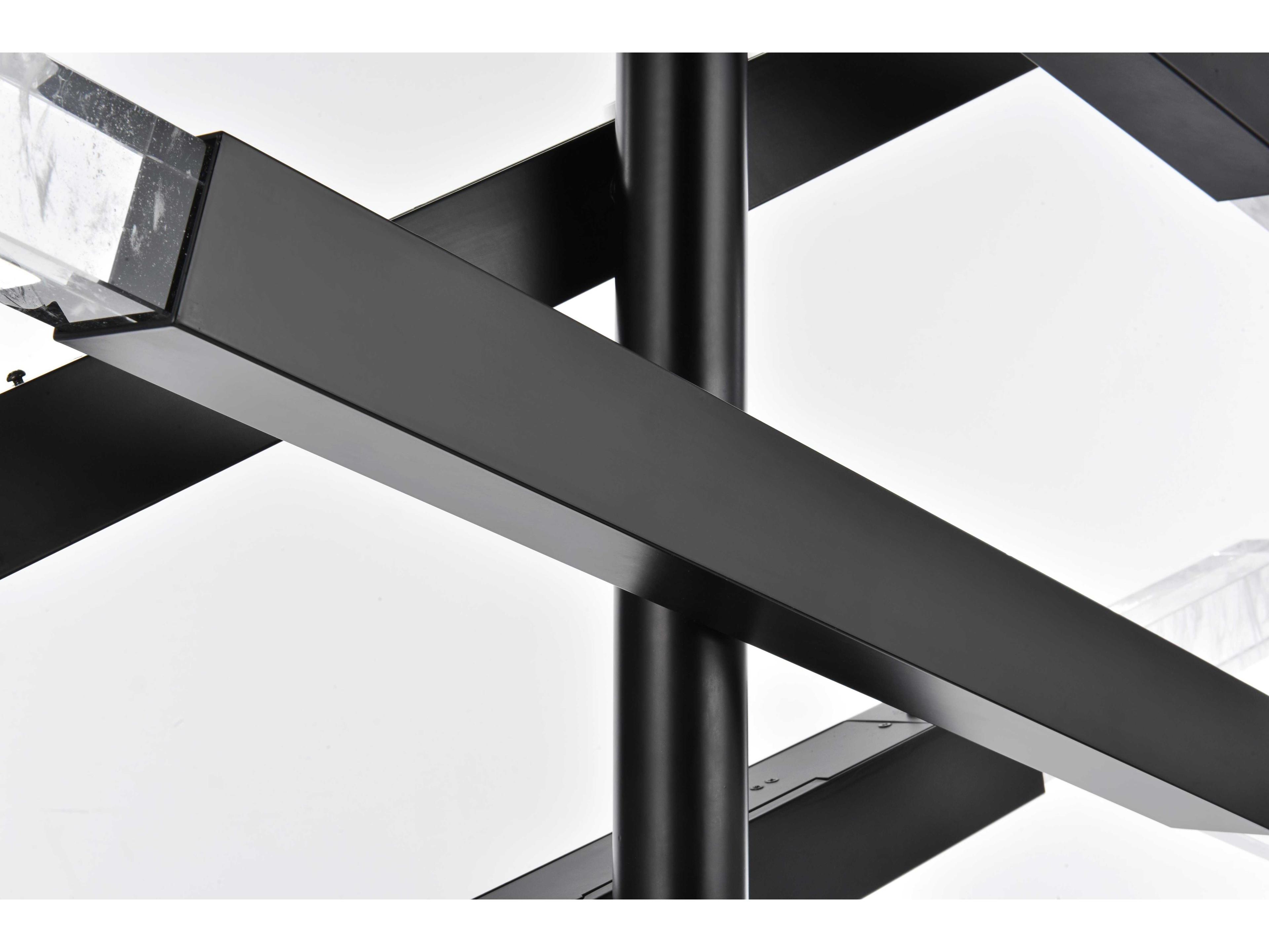 Elegant Lighting Ari 8-Light Black Linear Island Pendant