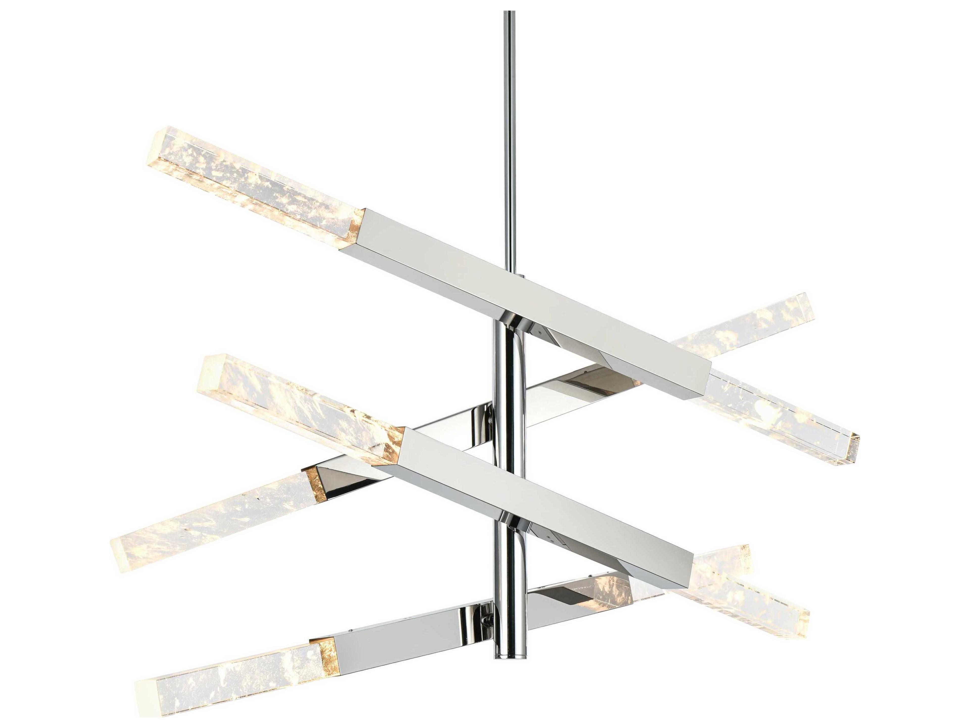 Elegant Lighting Ari 8-Light Chrome Linear Island Pendant