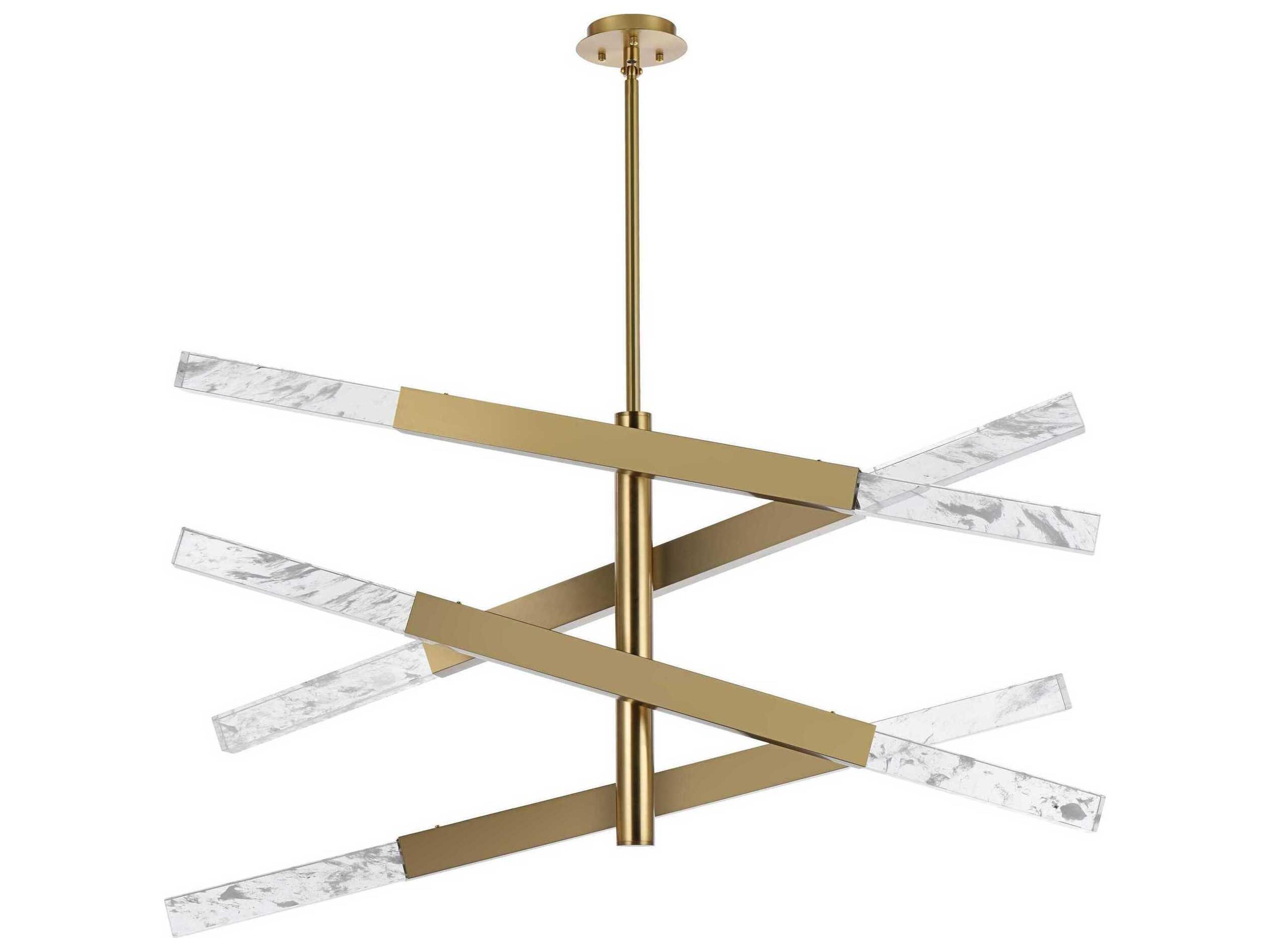 Elegant Lighting Ari 8-Light Satin Gold Linear Island Pendant