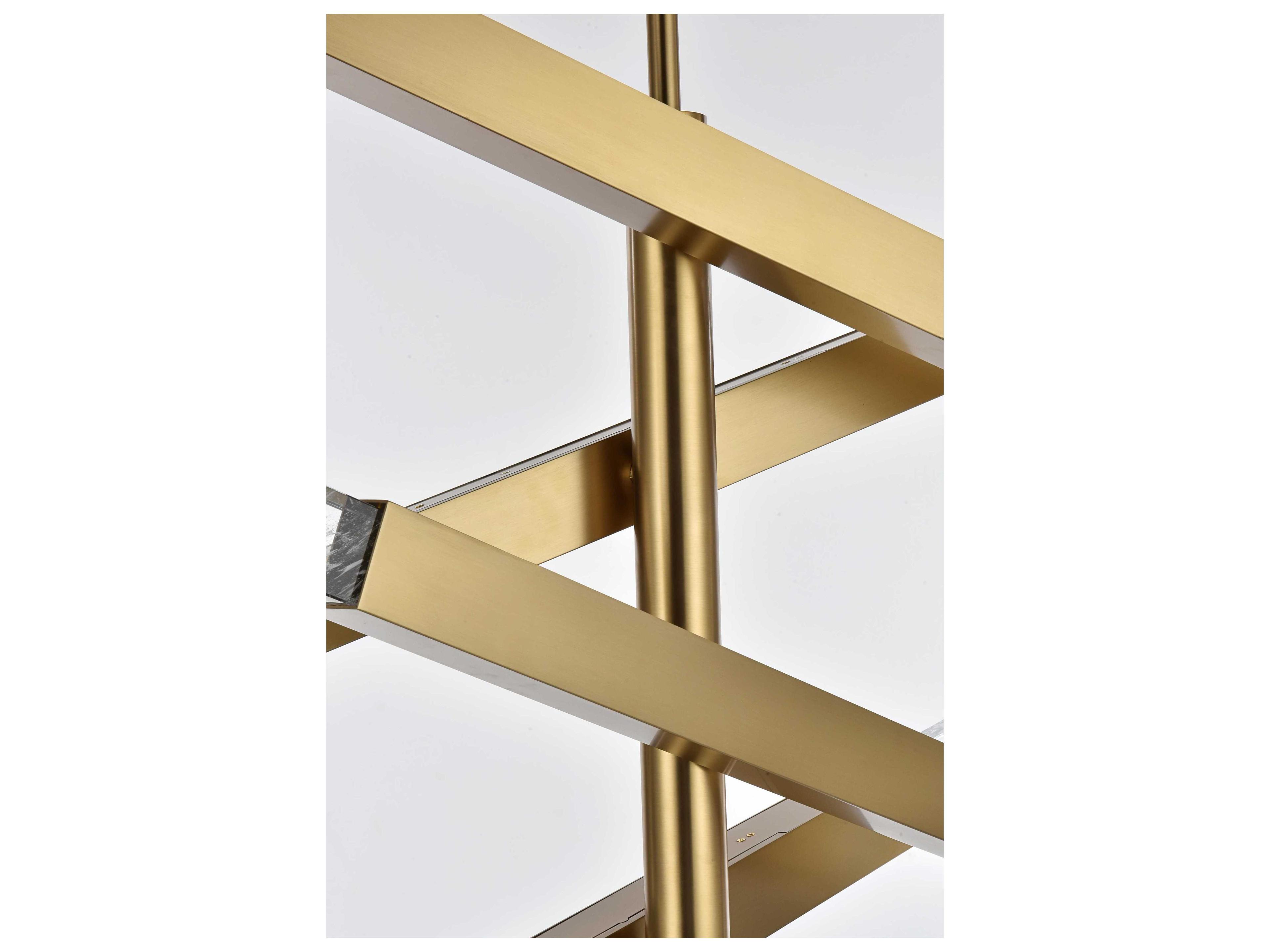 Elegant Lighting Ari 8-Light Satin Gold Linear Island Pendant