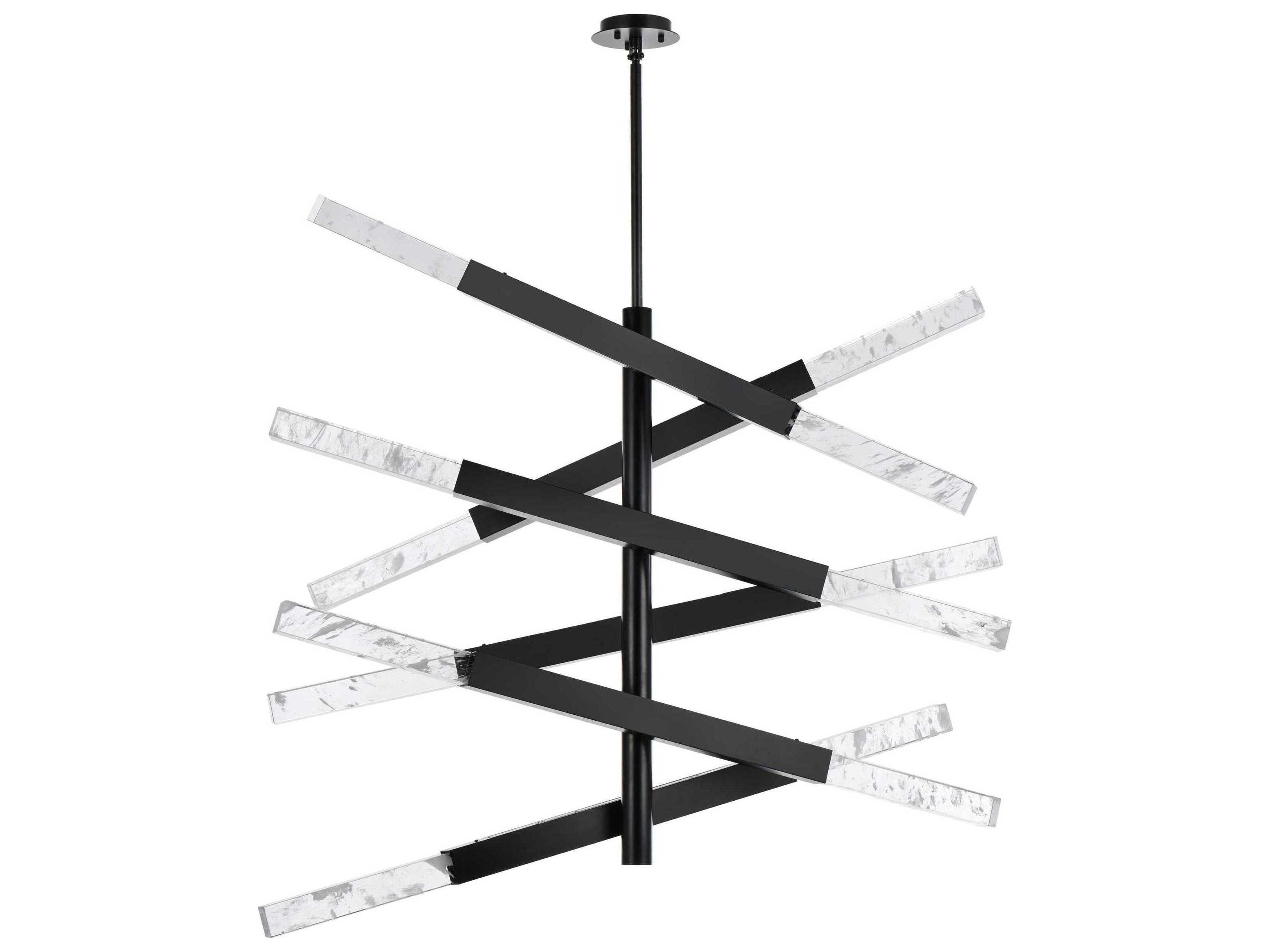 Elegant Lighting Ari 12-Light Black Linear Island Pendant