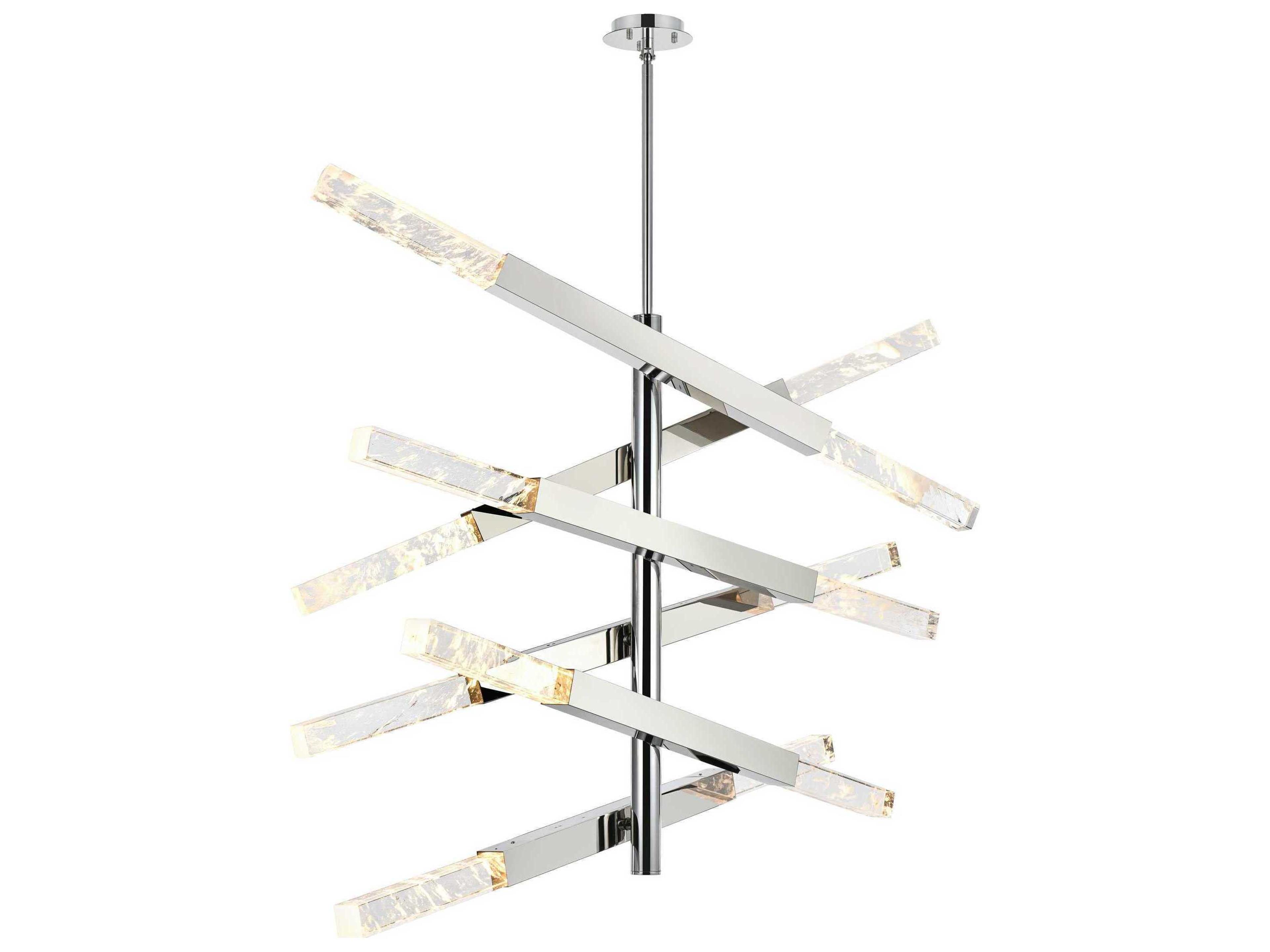 Elegant Lighting Ari 12-Light Chrome Linear Island Pendant