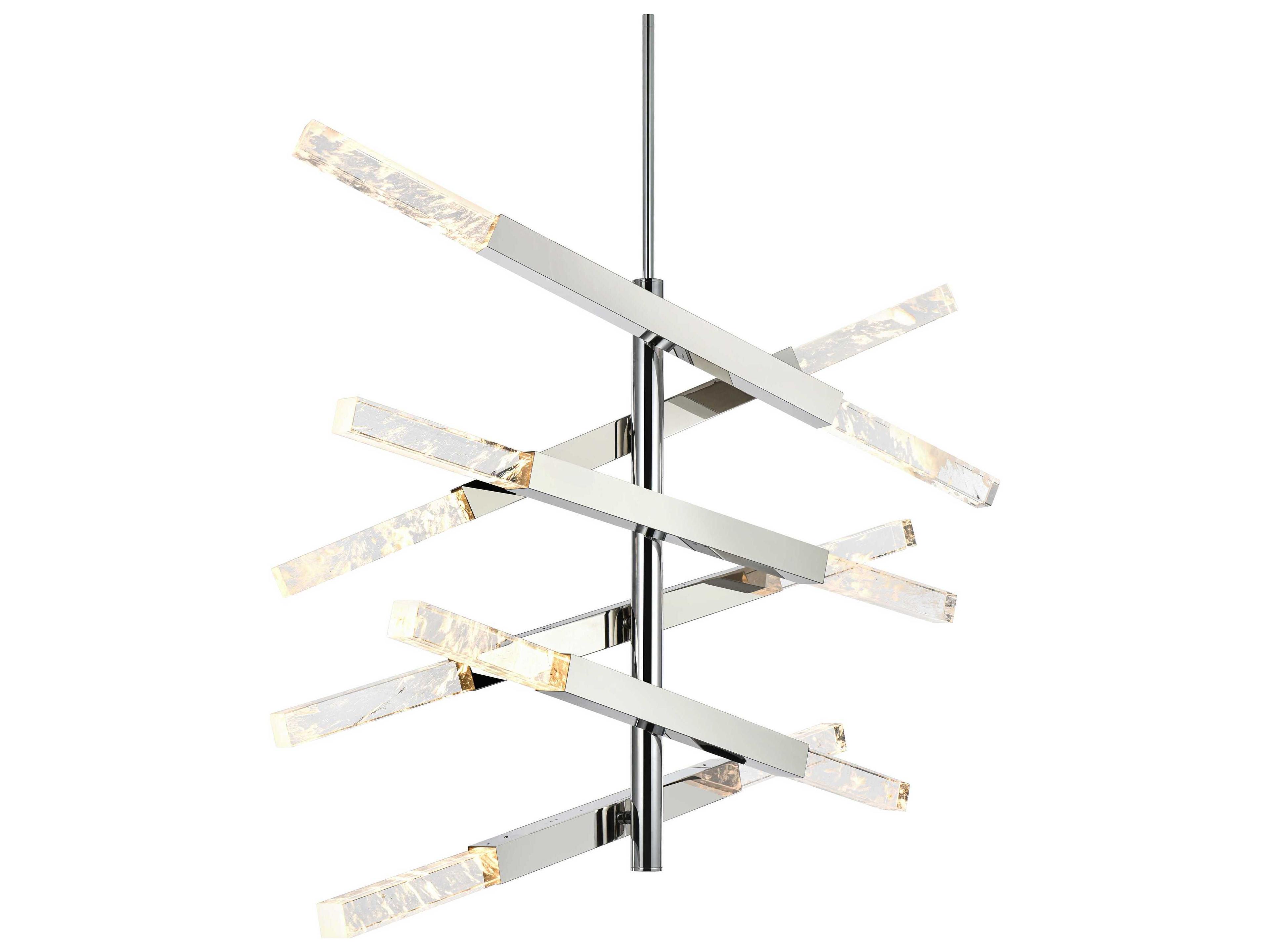 Elegant Lighting Ari 12-Light Chrome Linear Island Pendant