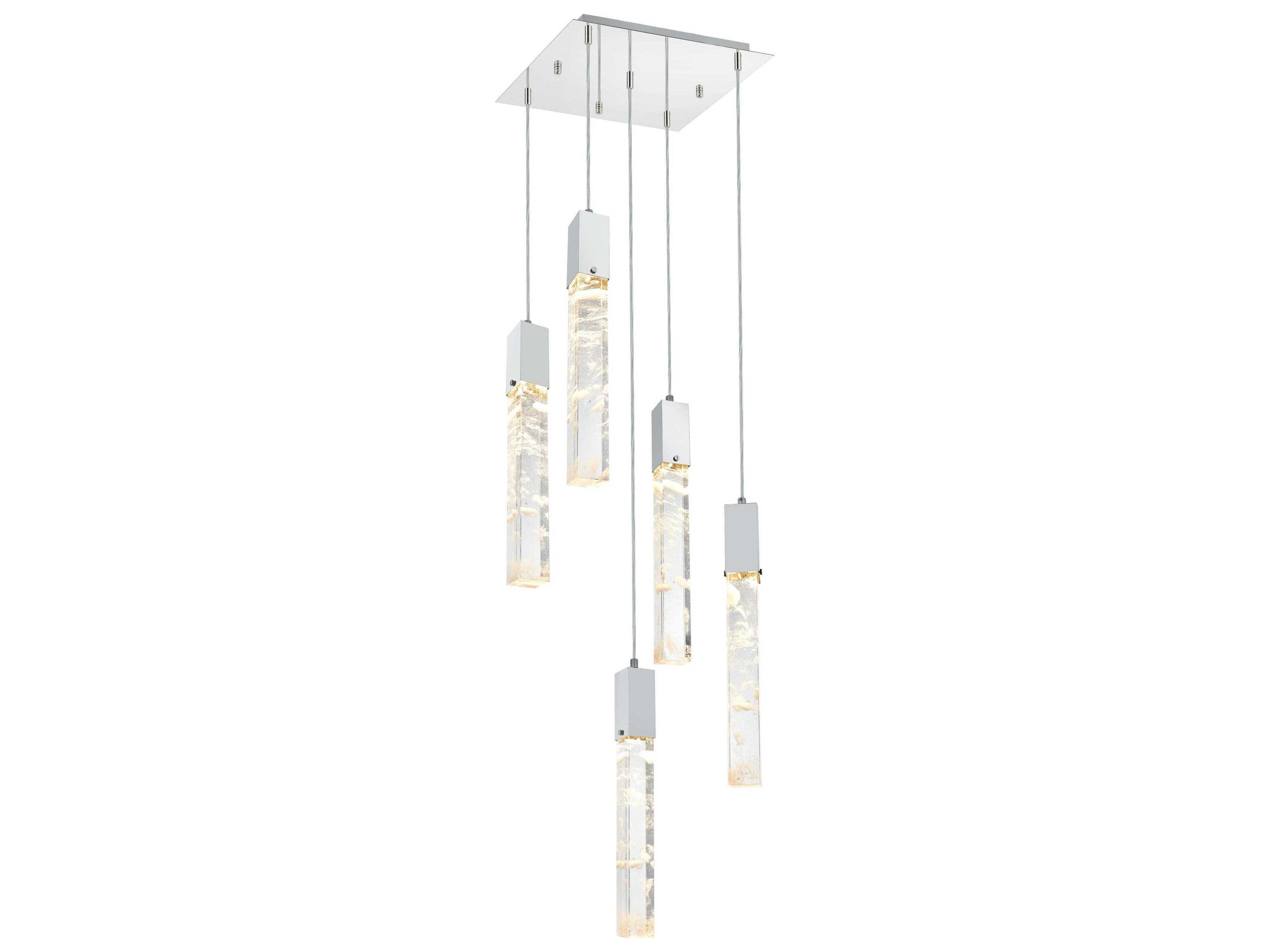 Aurora 5-Light Chrome Linear Pendant