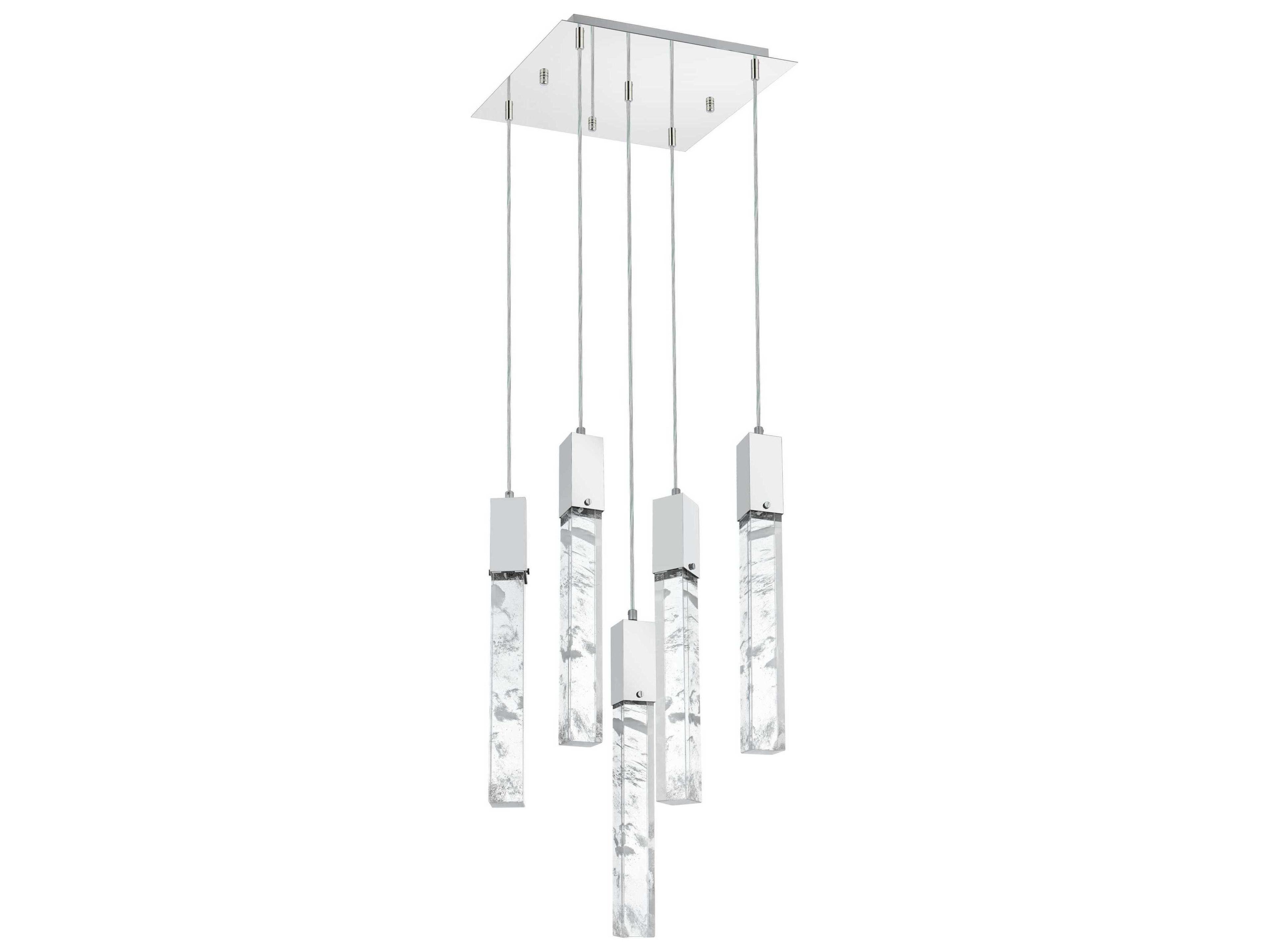 Elegant Lighting Aurora 5-Light Chrome Linear Pendant