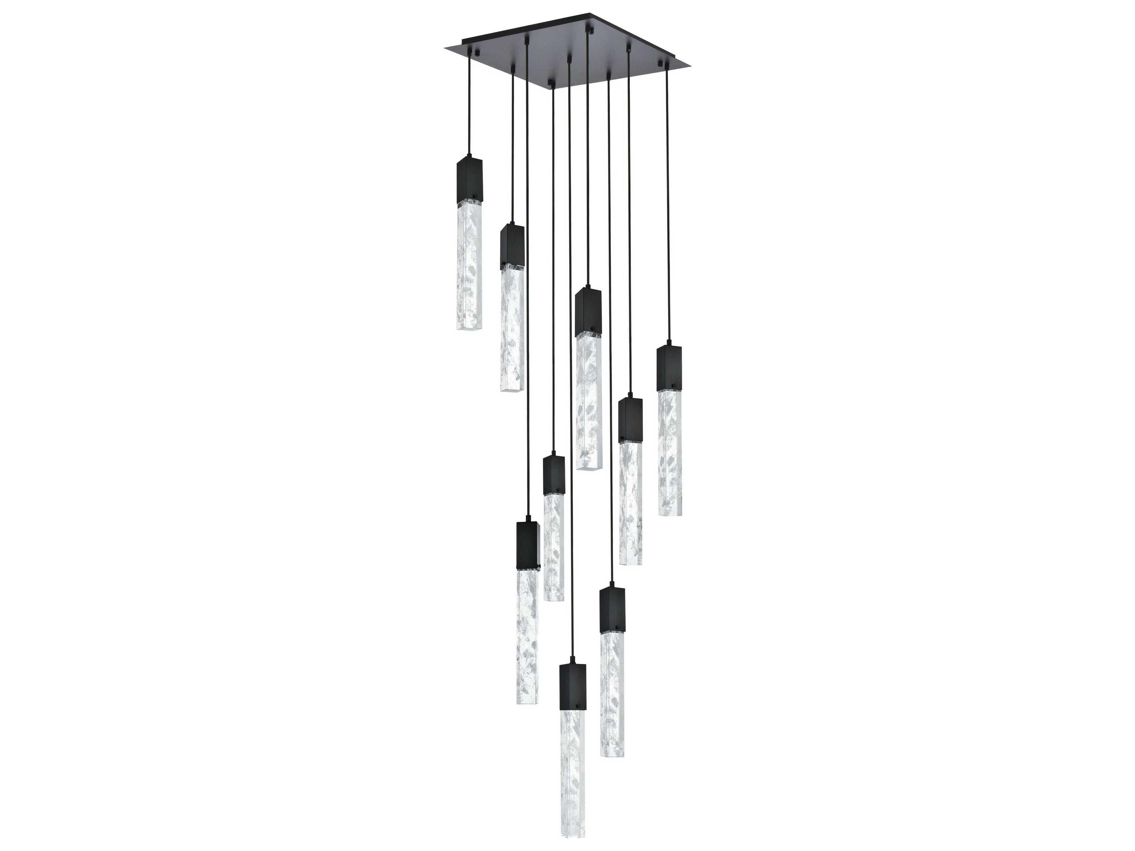 Elegant Lighting Aurora 9-Light Black Linear Pendant