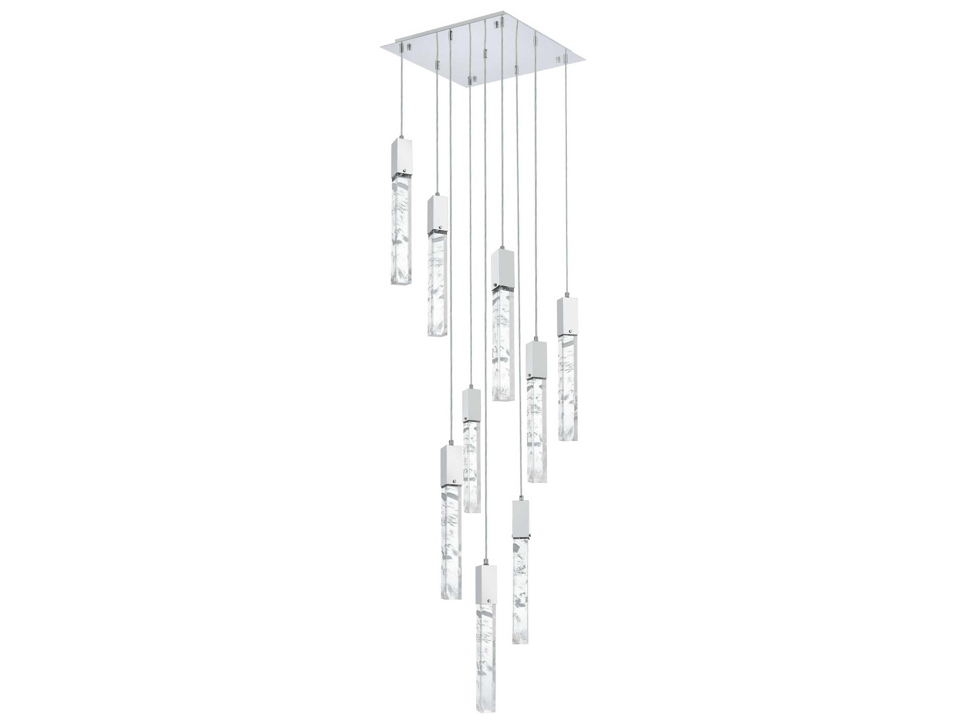Elegant Lighting Aurora 9-Light Chrome Linear Pendant