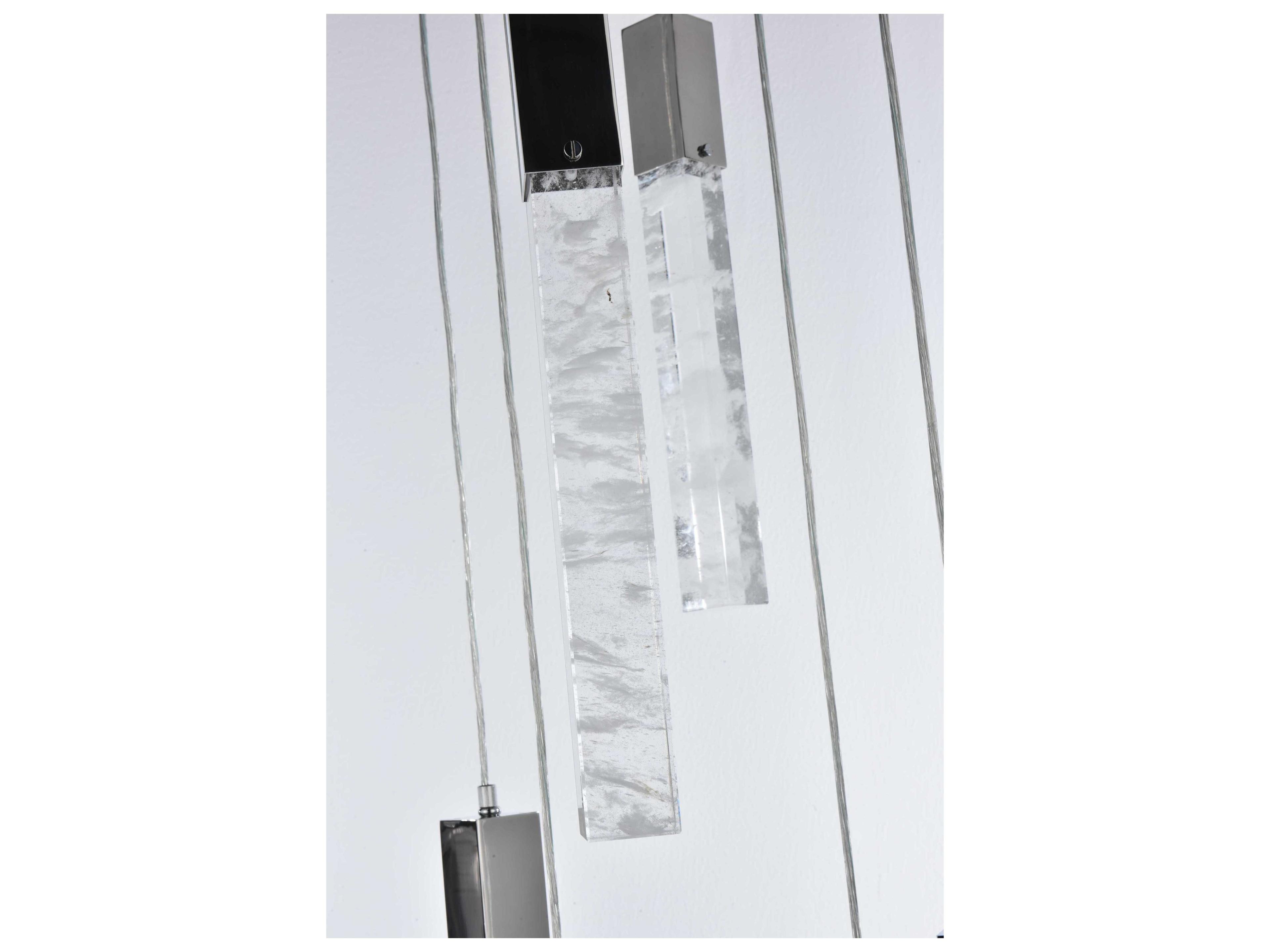 Elegant Lighting Aurora 9-Light Chrome Linear Pendant
