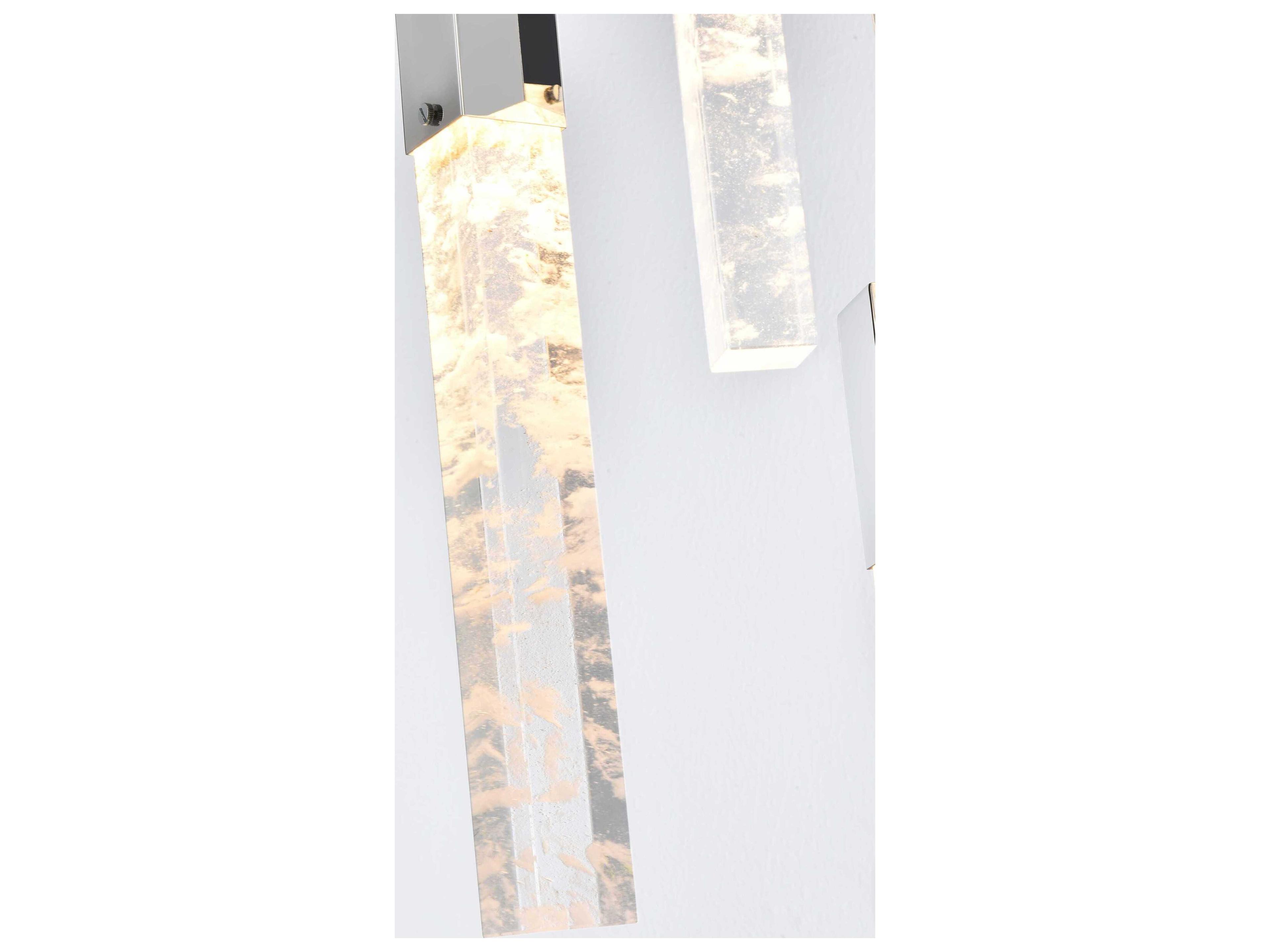 Elegant Lighting Aurora 10-Light Chrome Linear Island Pendant