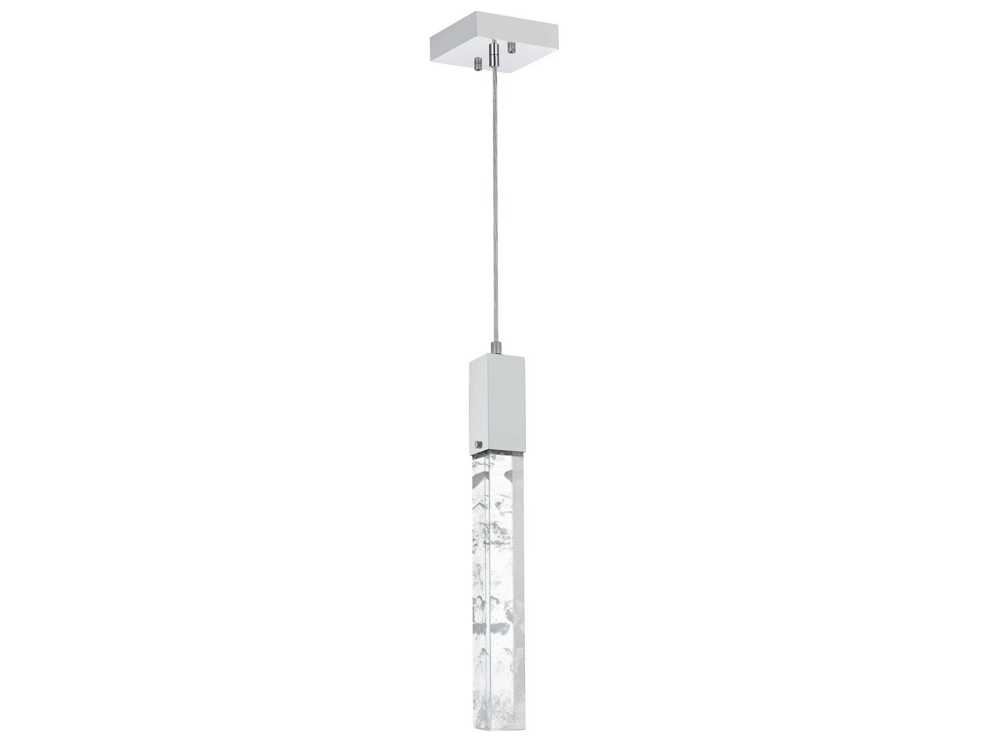 Elegant Lighting Aurora 1-Light Chrome Linear Mini Pendant