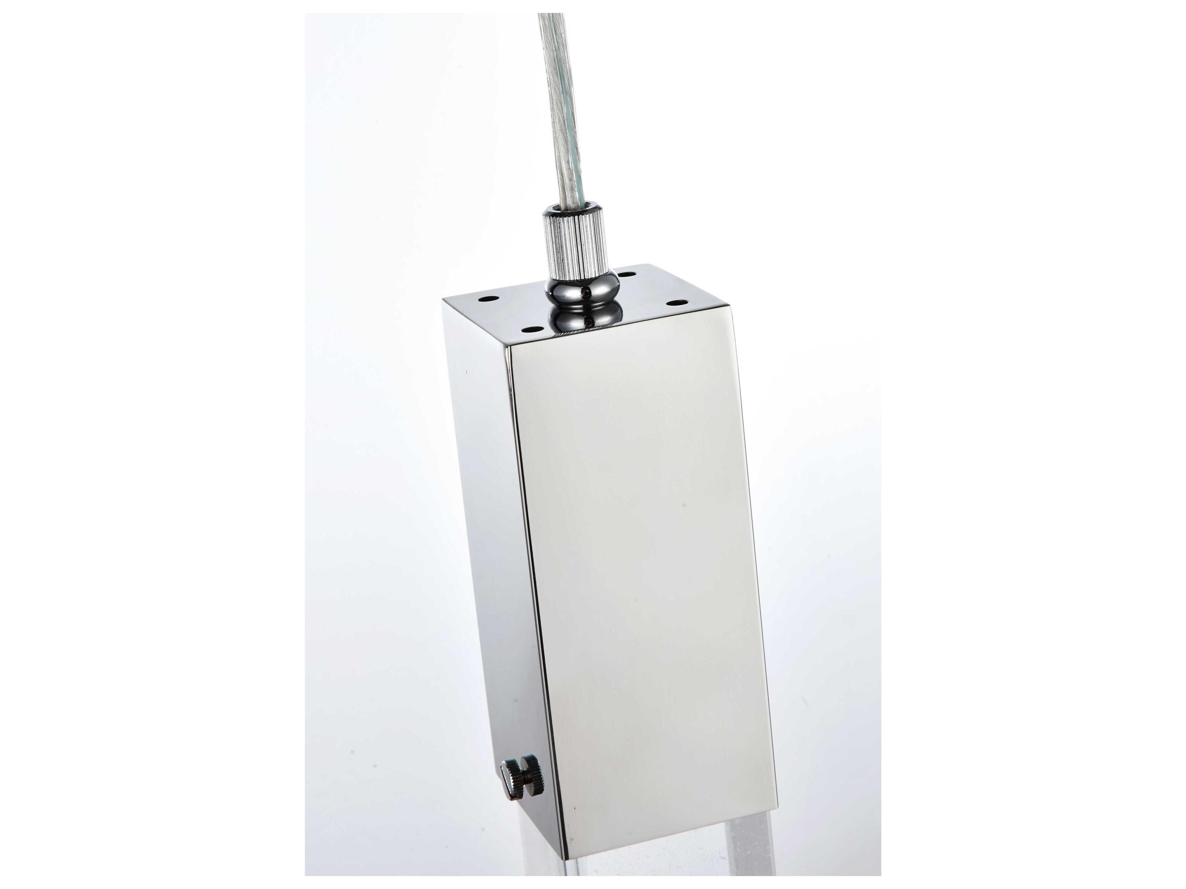 Elegant Lighting Aurora 1-Light Chrome Linear Mini Pendant