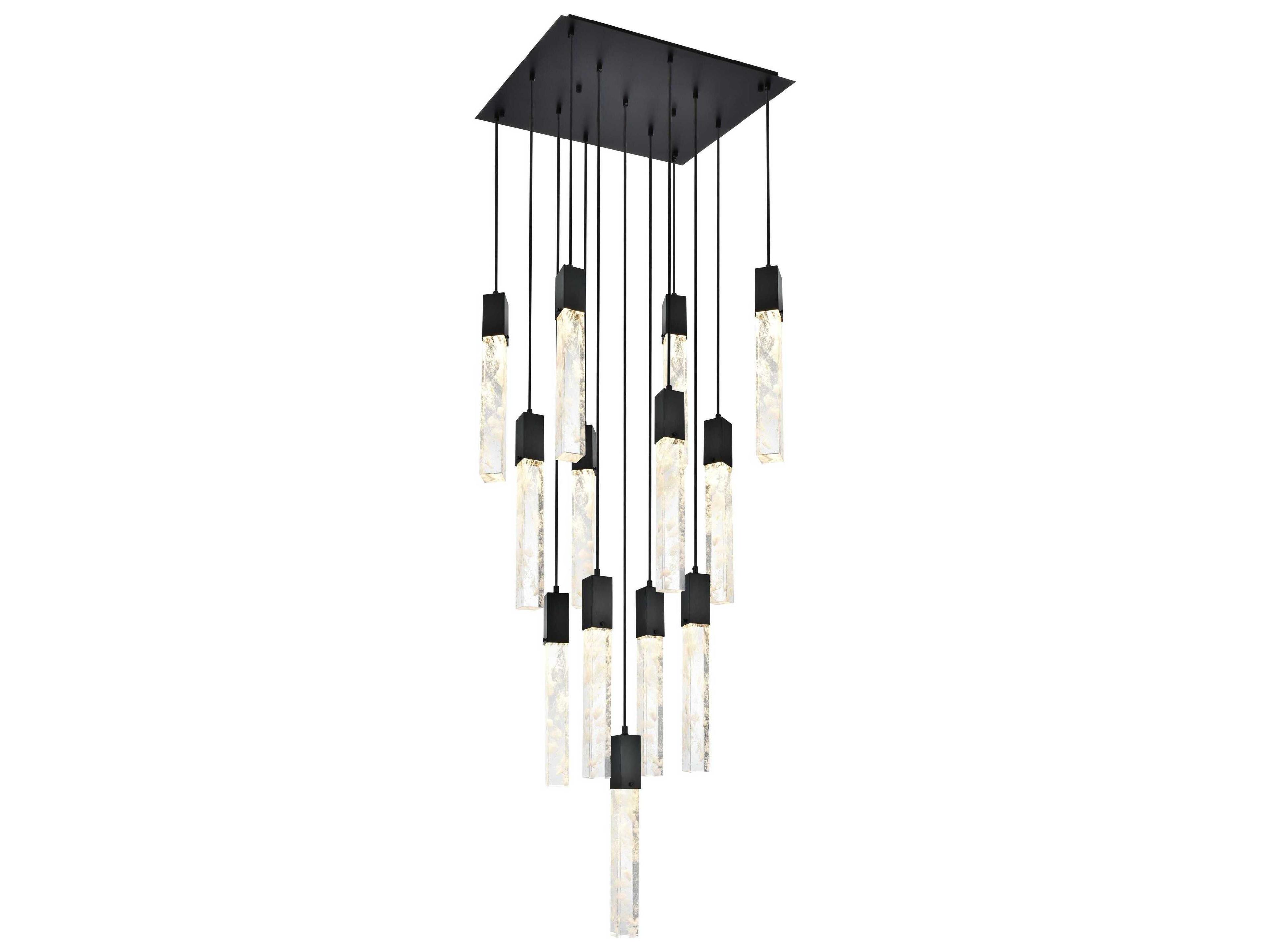 Aurora 13-Light Black Linear Pendant