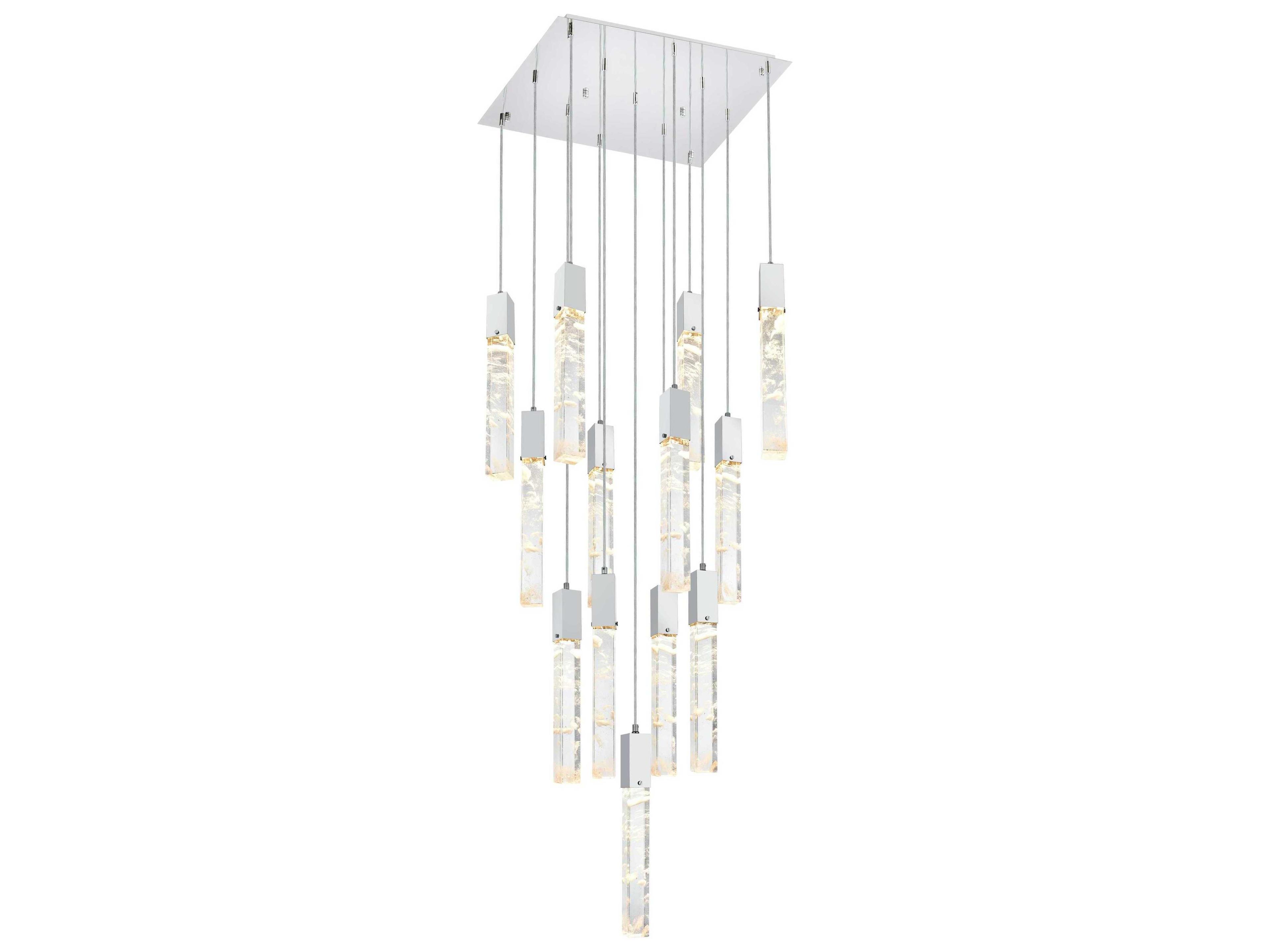 Aurora 13-Light Chrome Linear Pendant