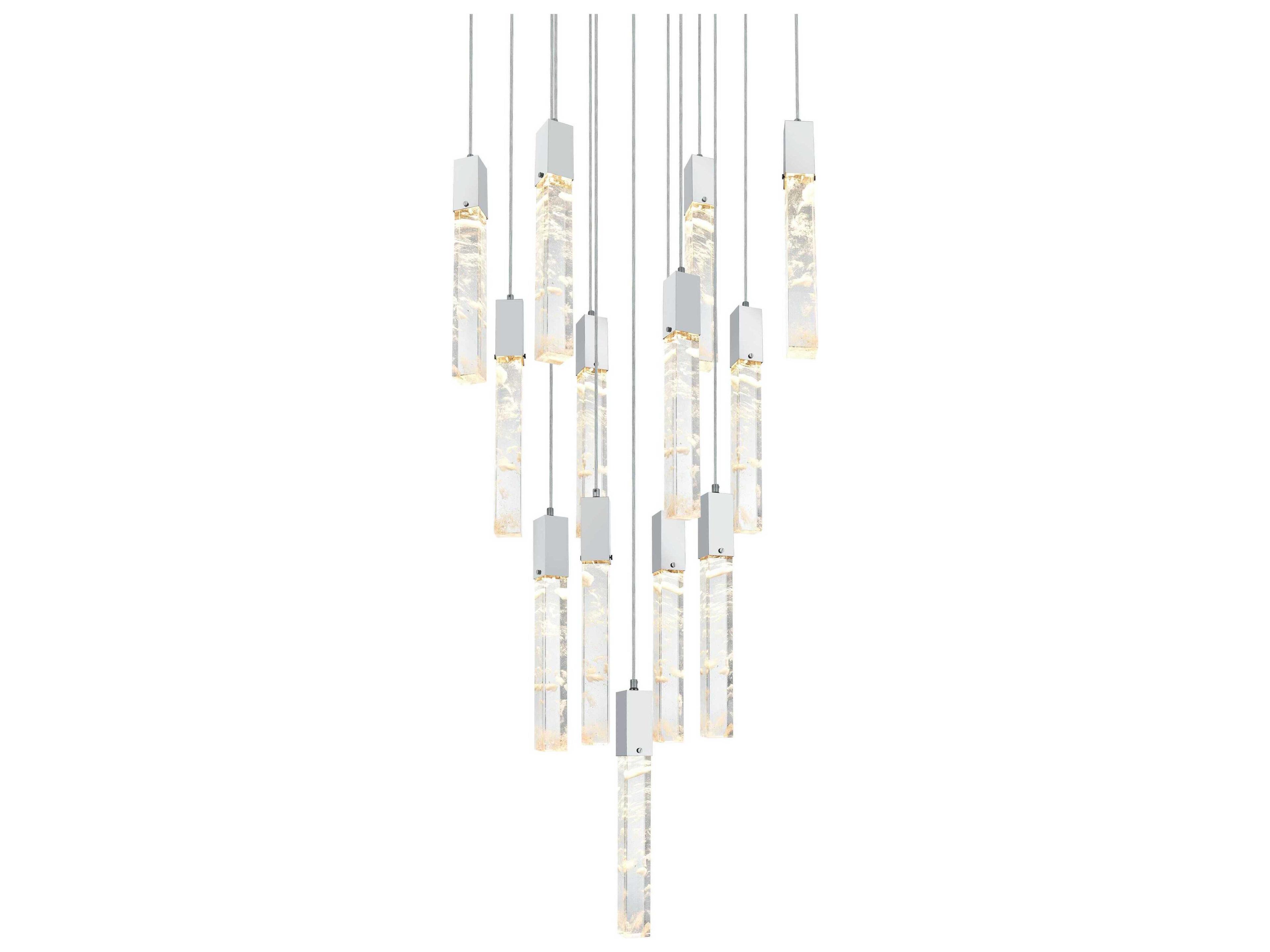 Elegant Lighting Aurora 13-Light Chrome Linear Pendant