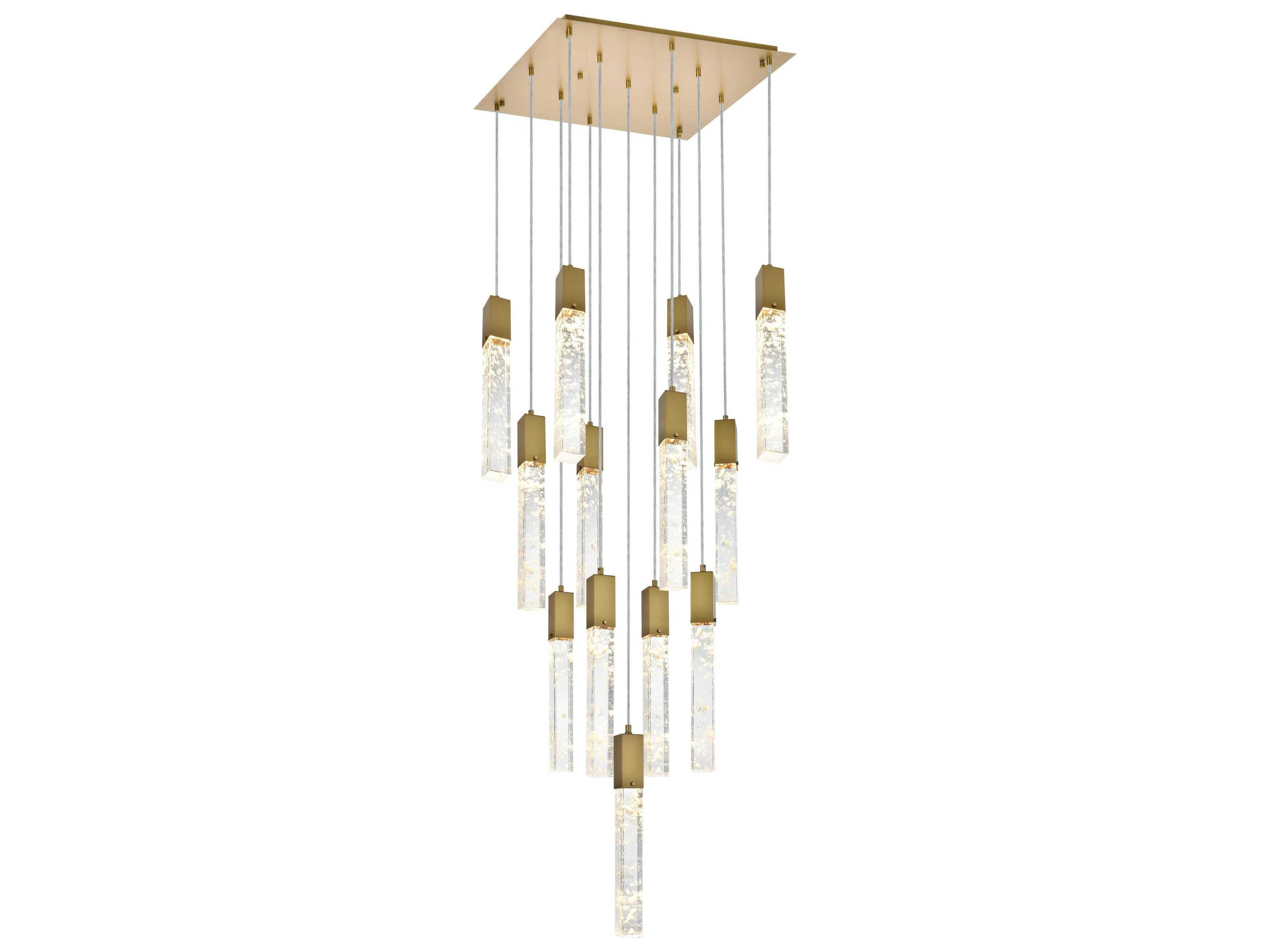 Aurora 13-Light Satin Gold Linear Pendant