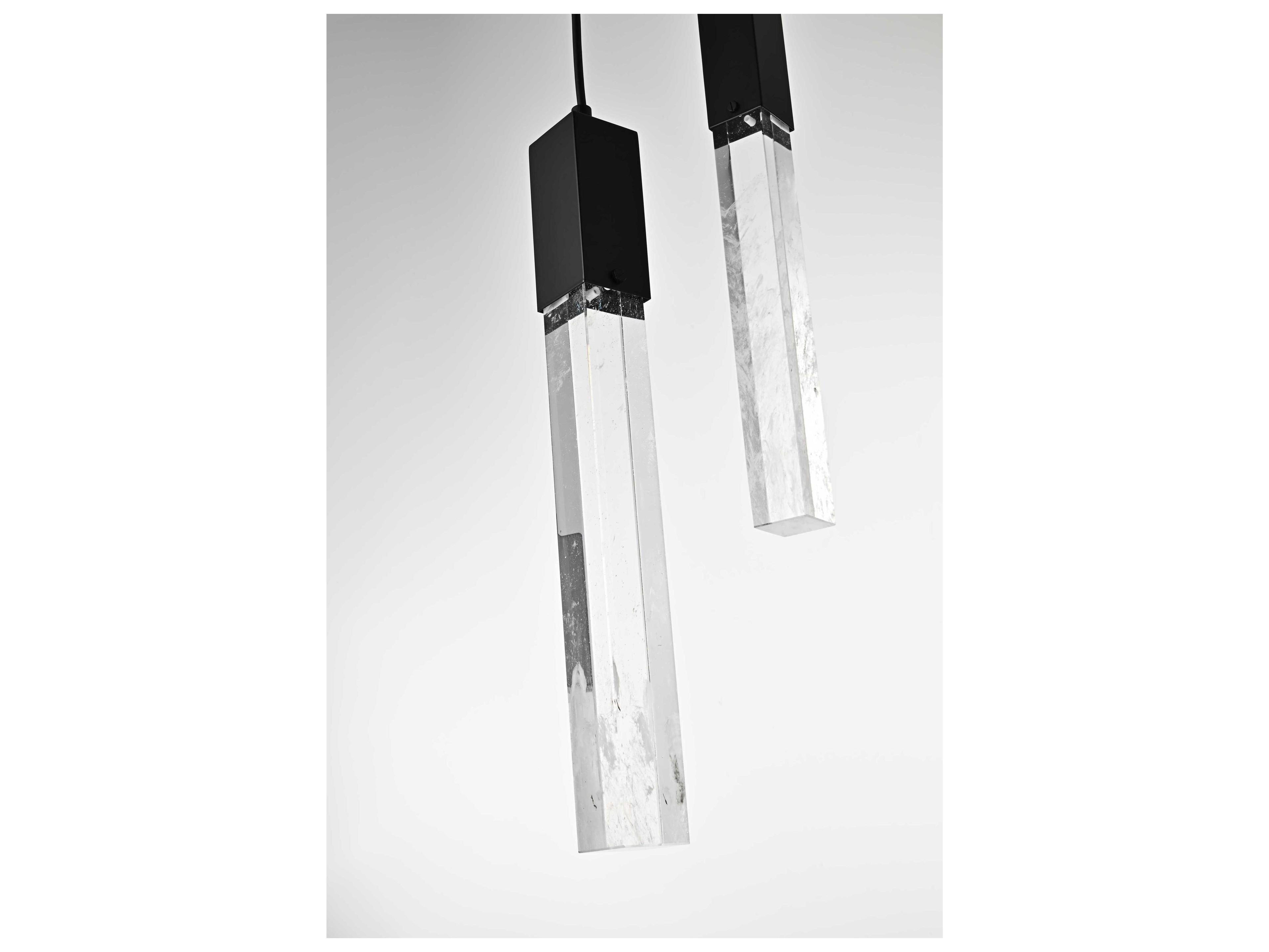 Elegant Lighting Aurora 16-Light Black Linear Pendant