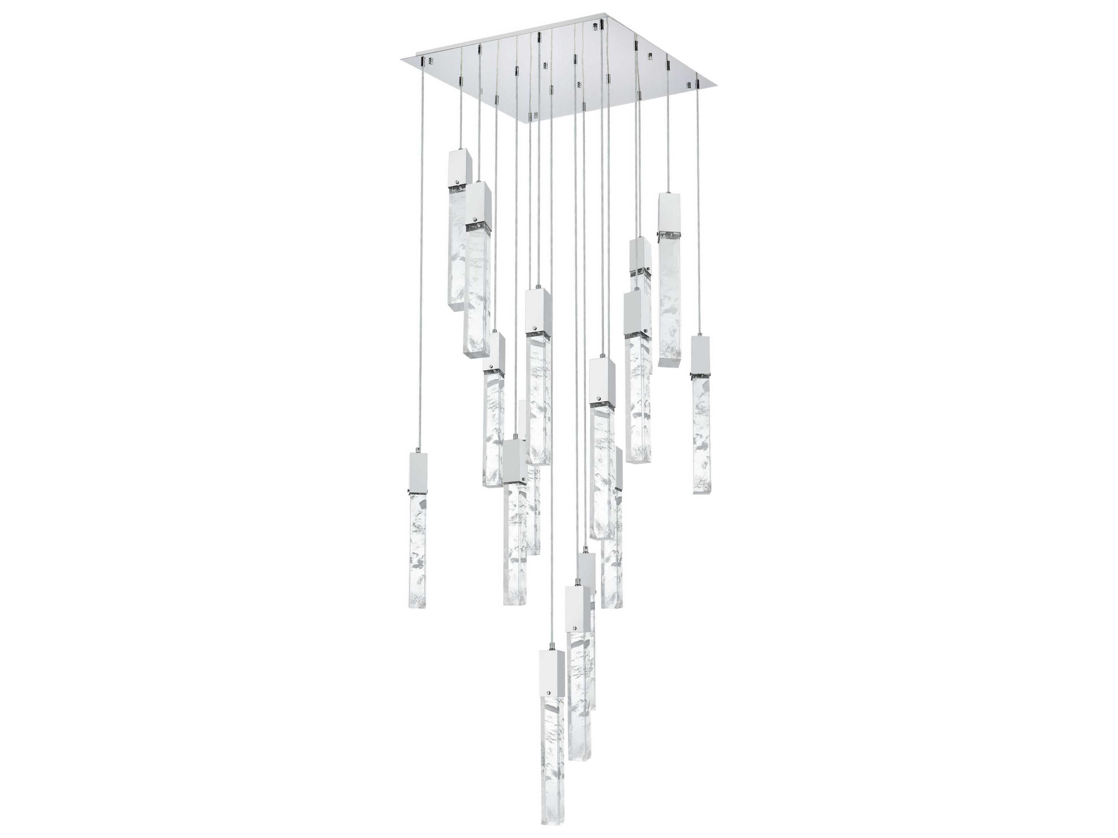 Aurora 16-Light Chrome Linear Pendant