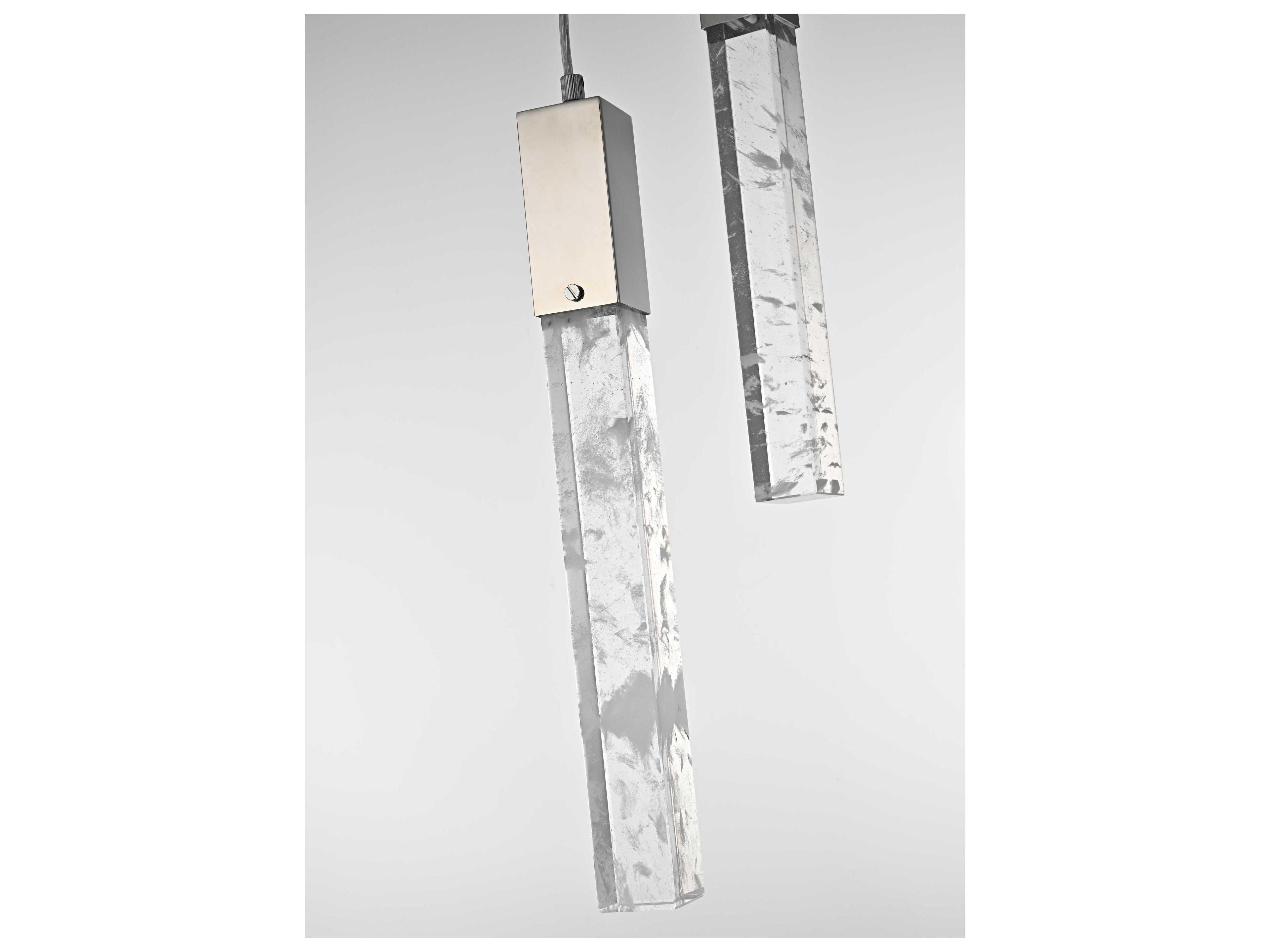 Elegant Lighting Aurora 16-Light Chrome Linear Pendant