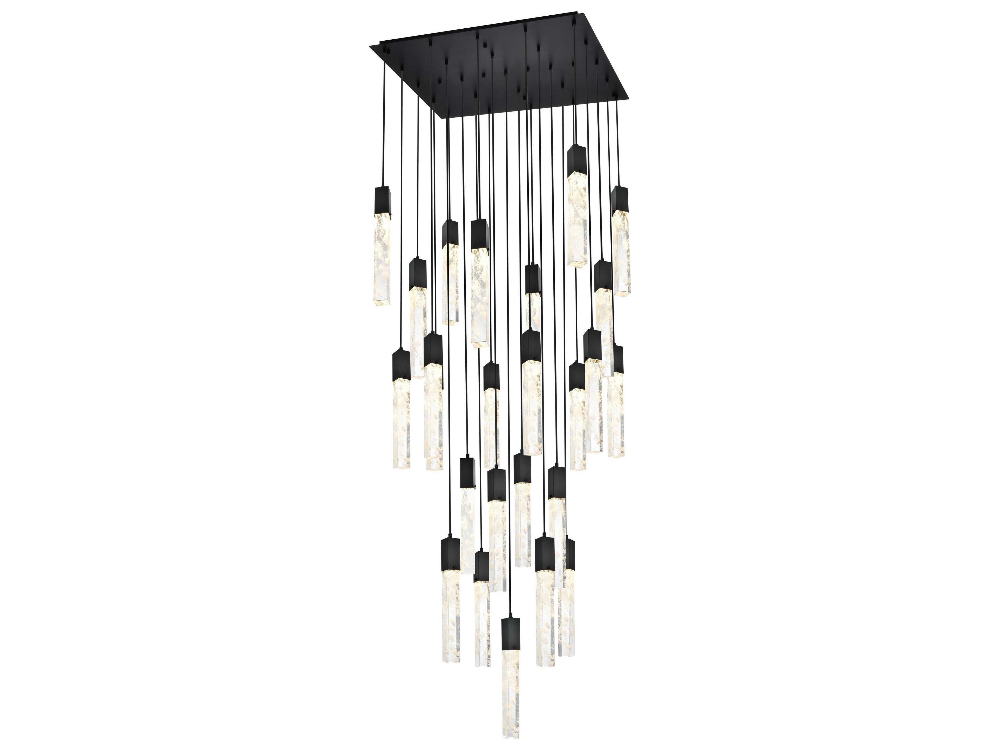 Aurora 25-Light Black Linear Pendant
