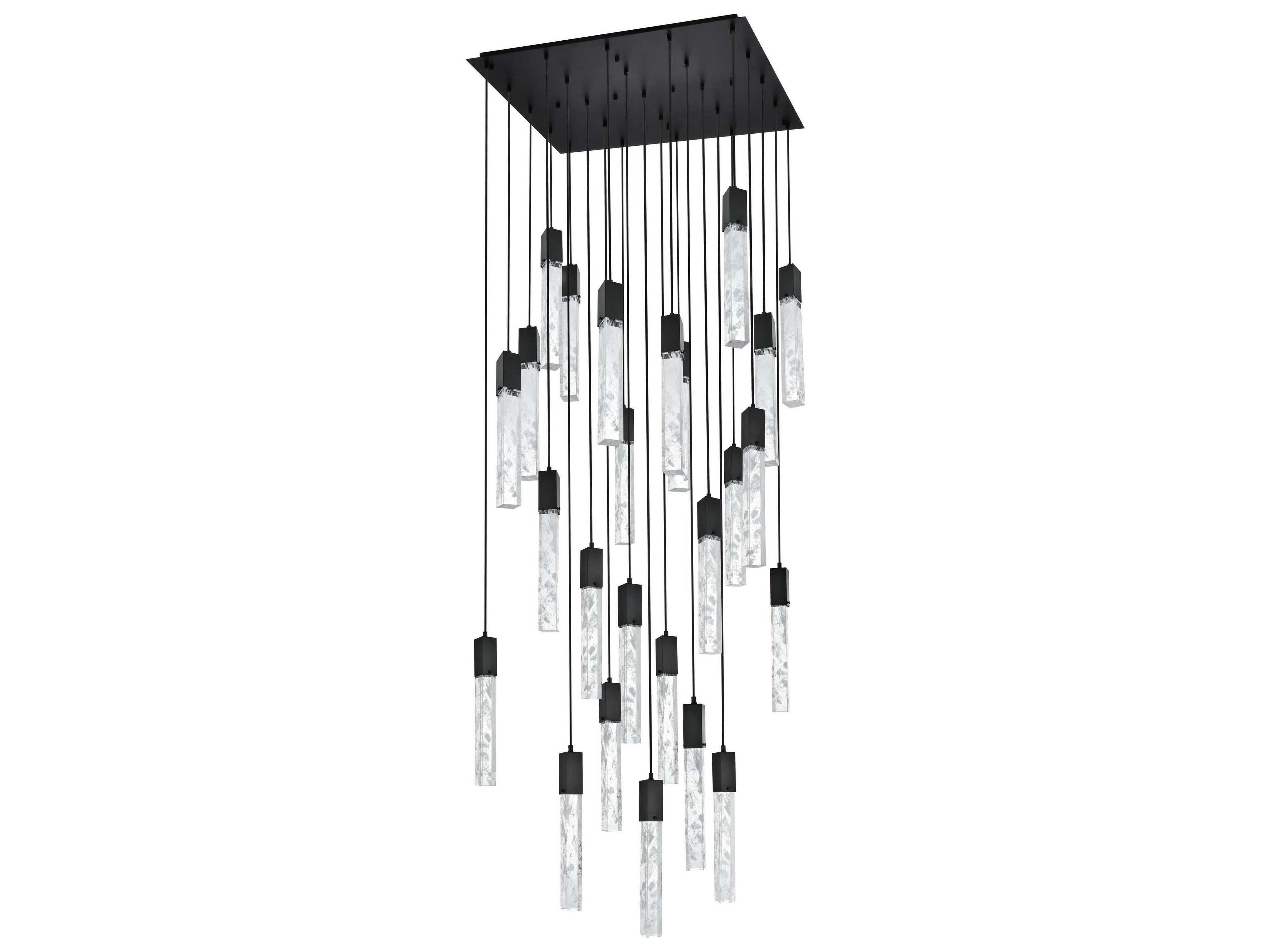 Elegant Lighting Aurora 25-Light Black Linear Pendant