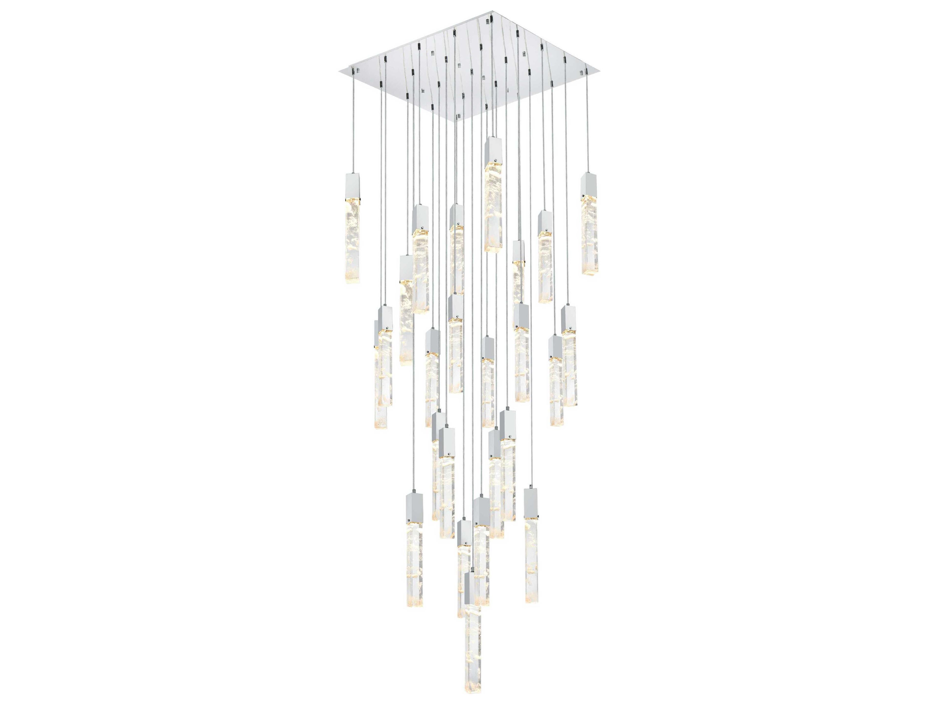 Aurora 25-Light Chrome Linear Pendant