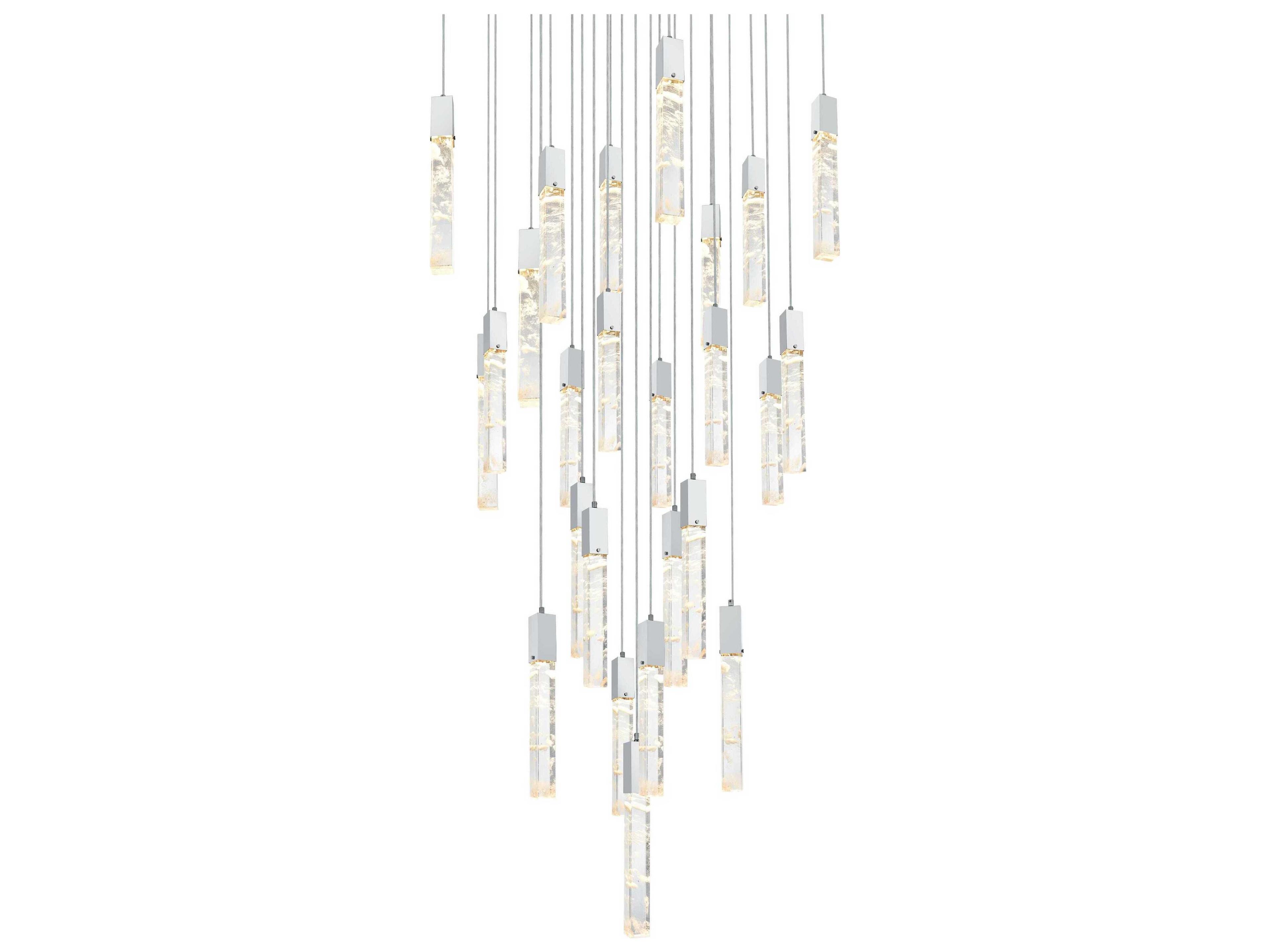 Elegant Lighting Aurora 25-Light Chrome Linear Pendant