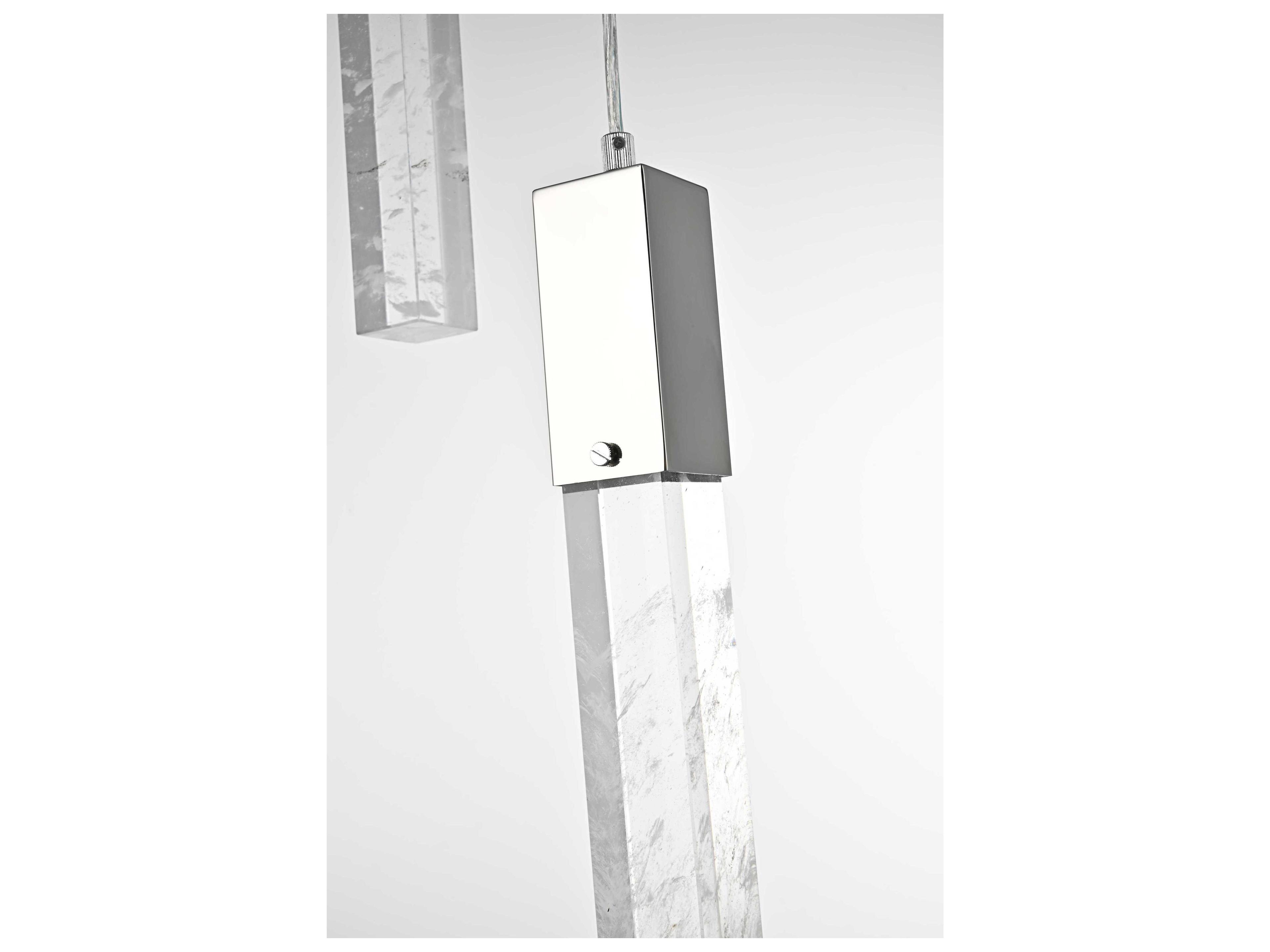 Elegant Lighting Aurora 25-Light Chrome Linear Pendant