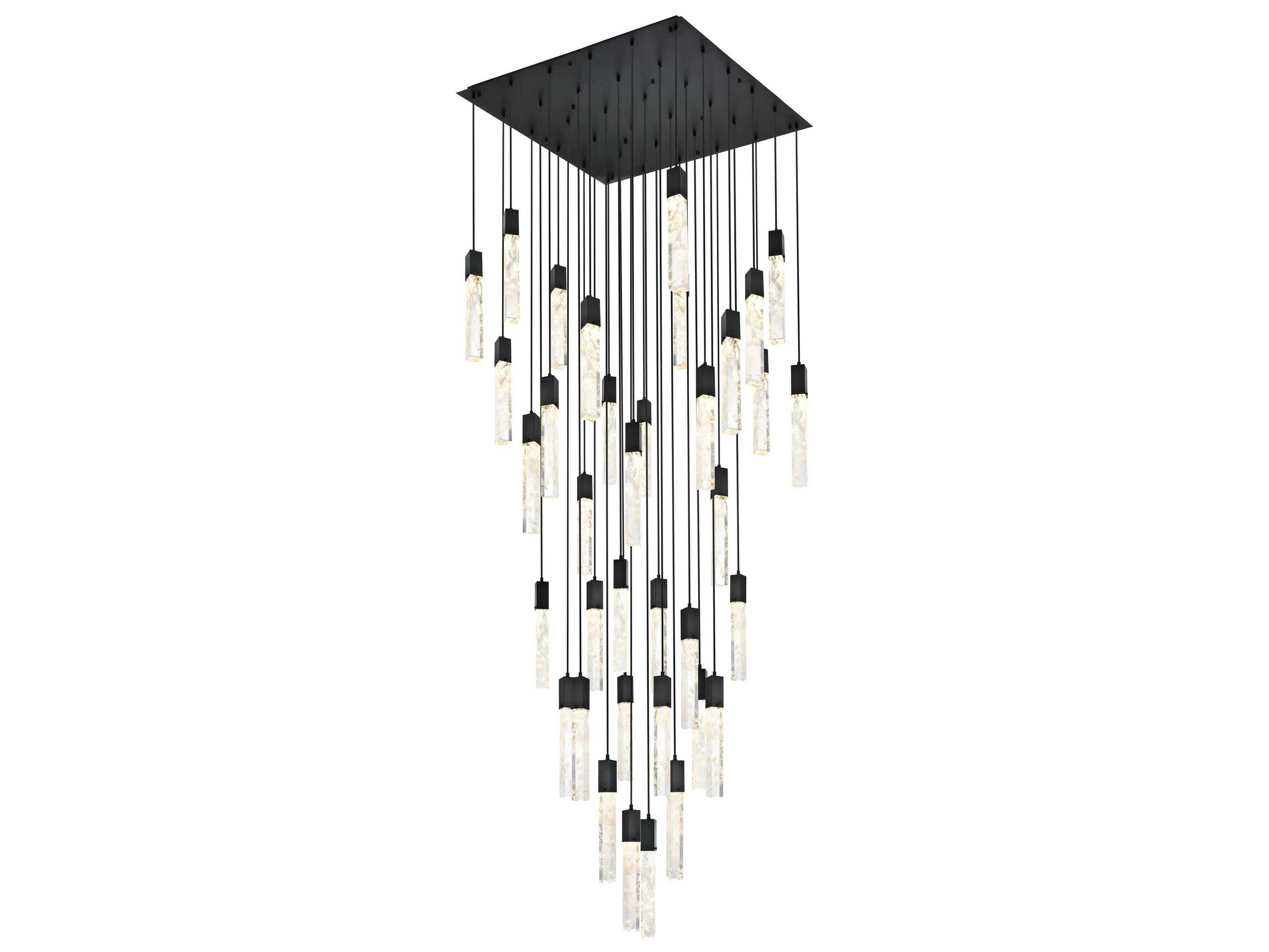Aurora 36-Light Black Linear Pendant