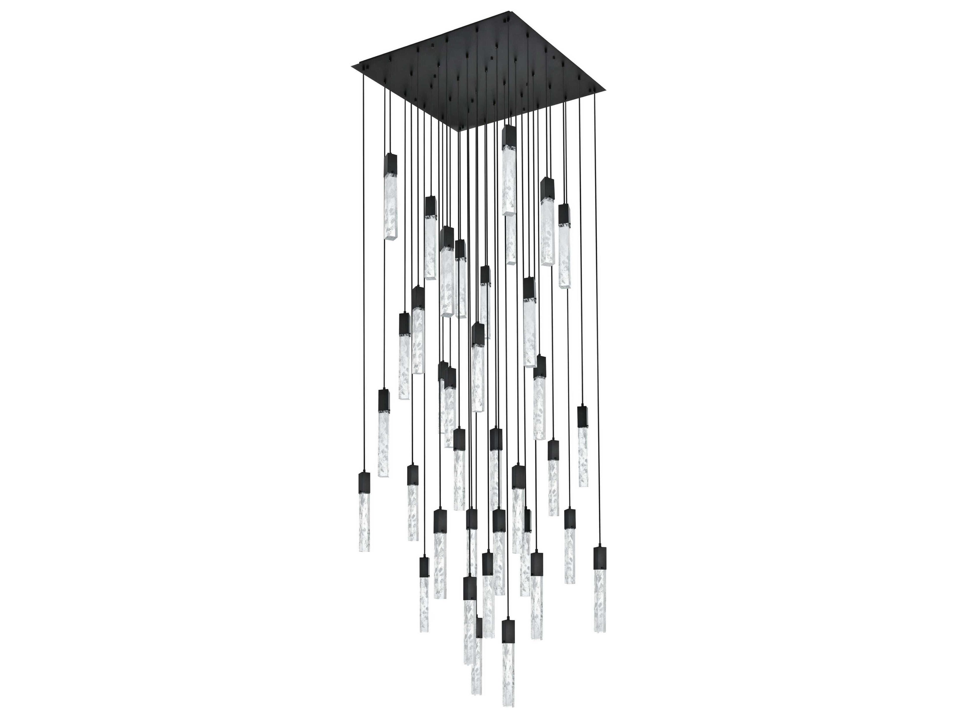 Elegant Lighting Aurora 36-Light Black Linear Pendant