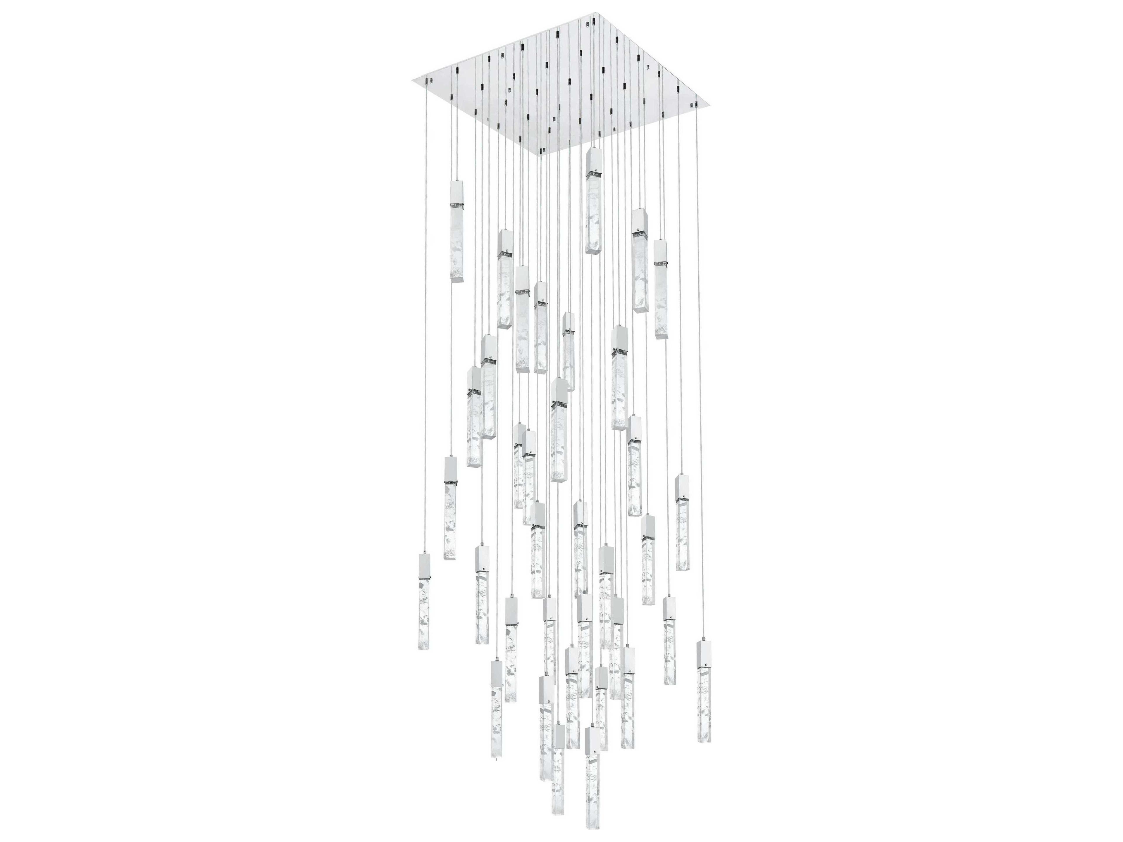 Elegant Lighting Aurora 36-Light Chrome Linear Pendant