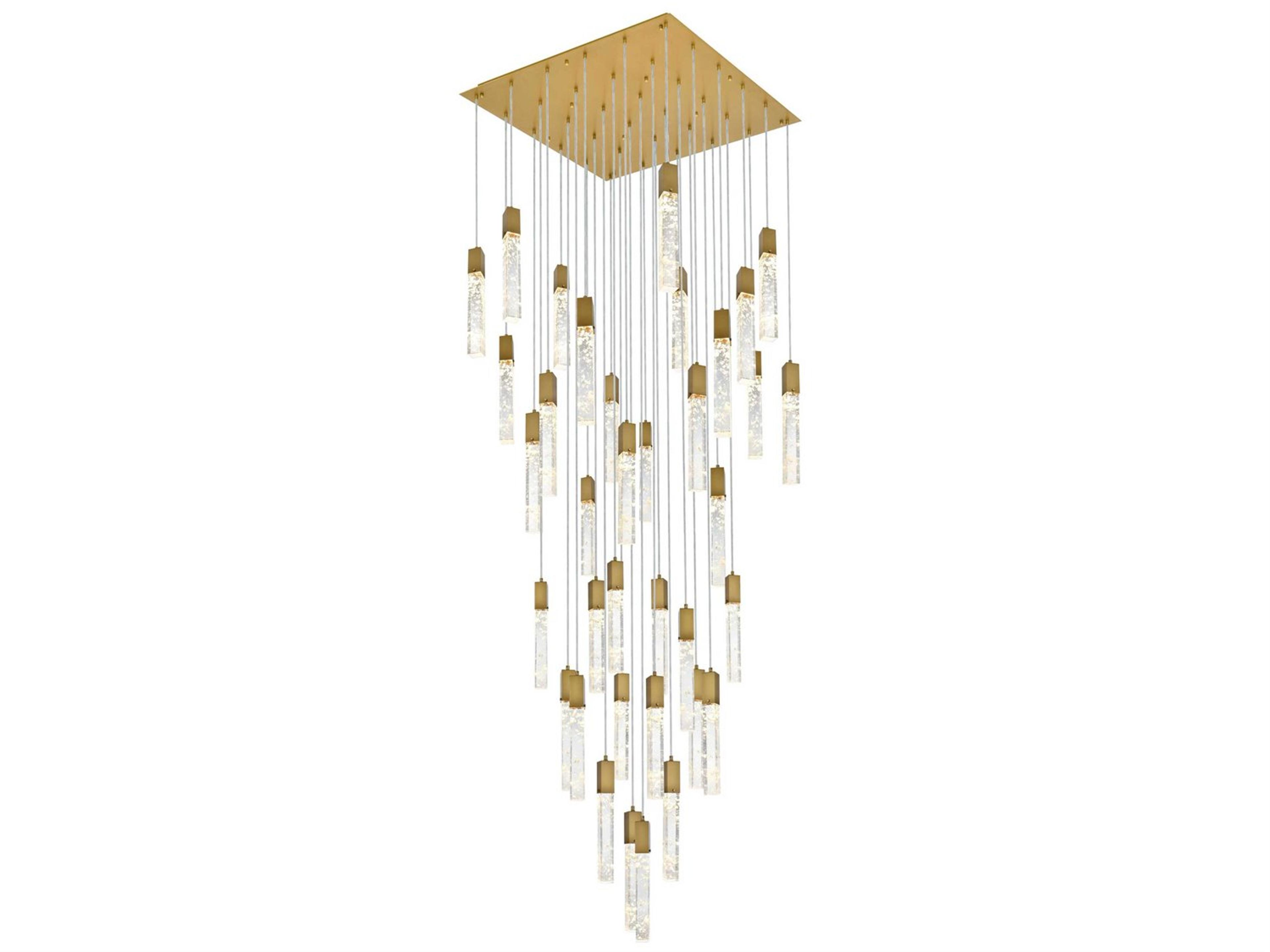 Aurora 36-Light Satin Gold Linear Pendant