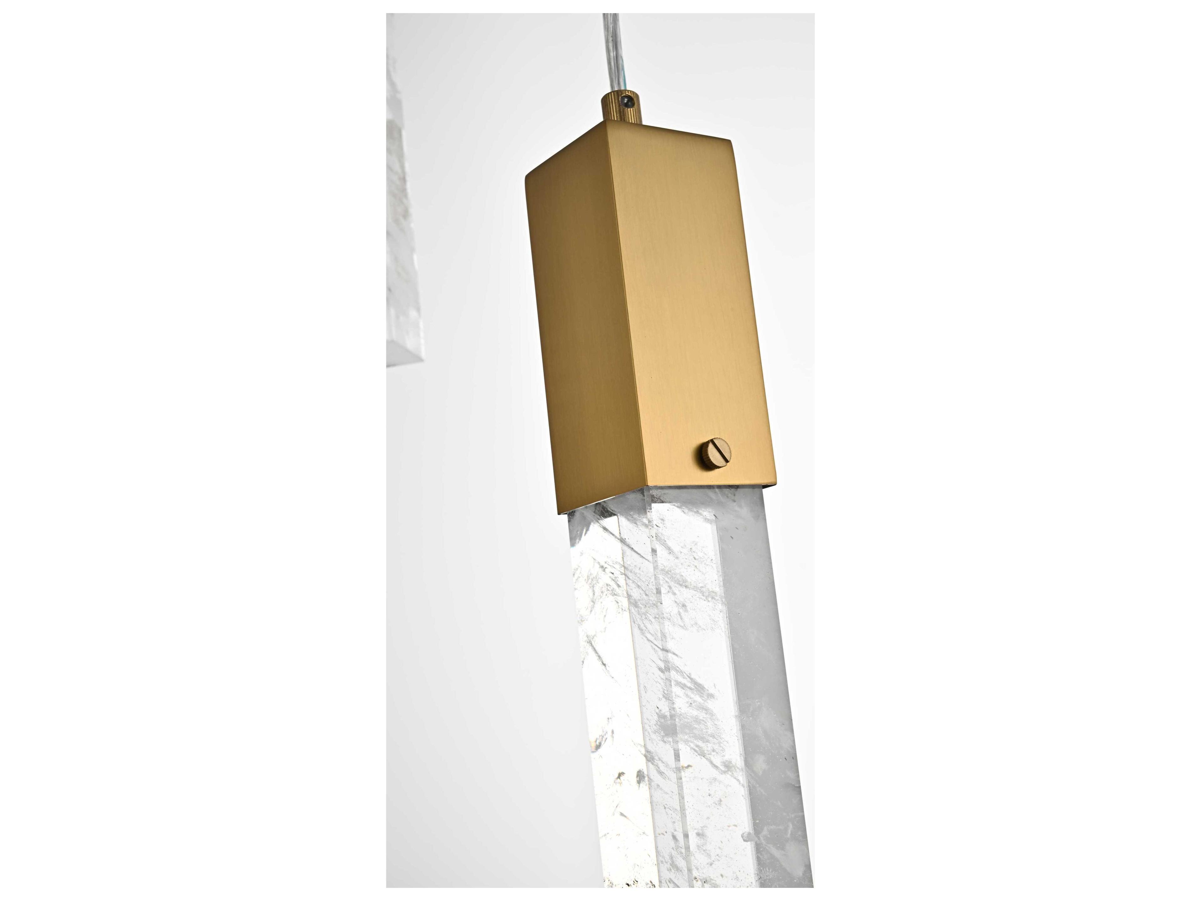 Elegant Lighting Aurora 36-Light Satin Gold Linear Pendant