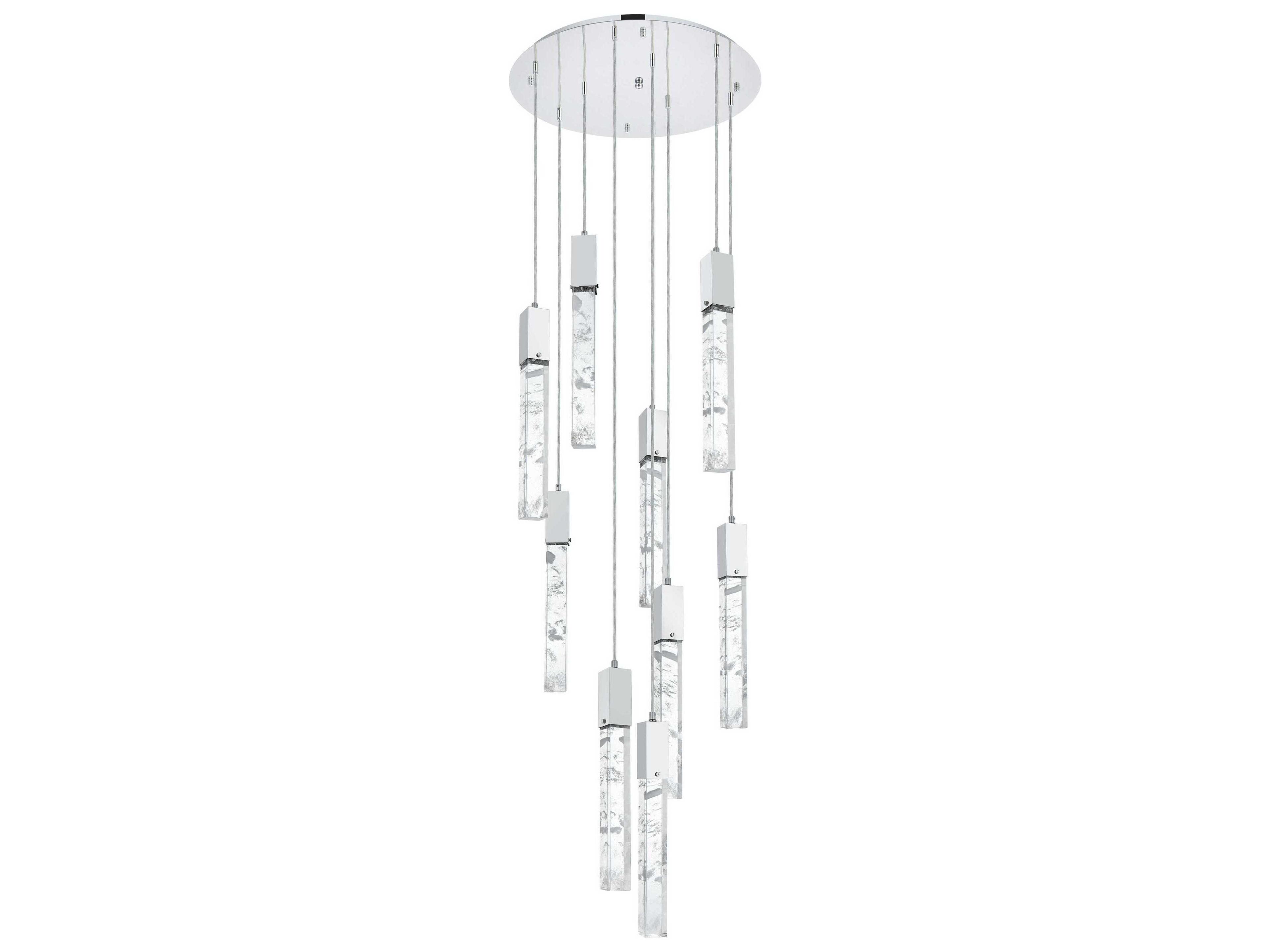 Elegant Lighting Aurora 9-Light Chrome Linear Pendant