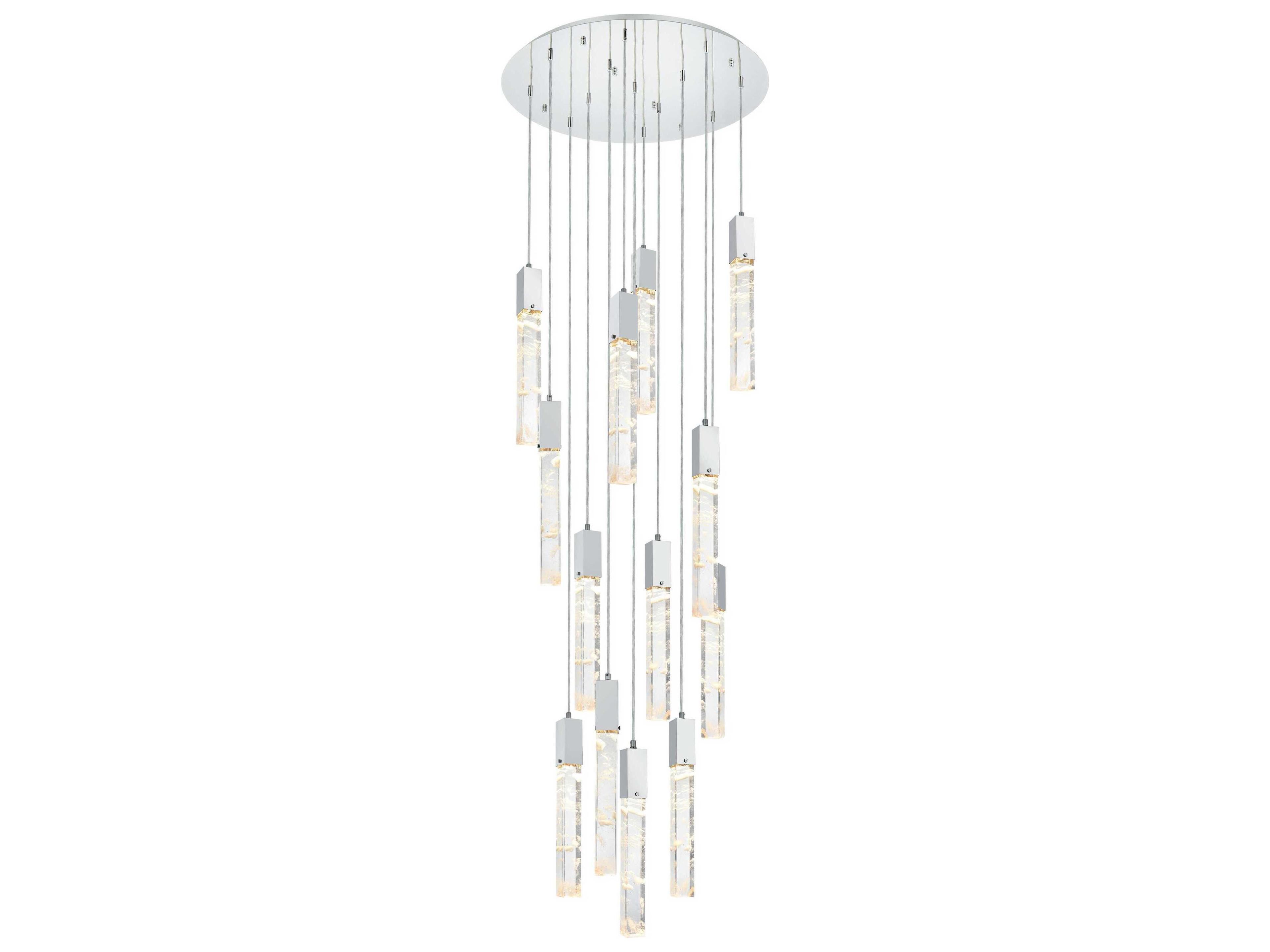 Elegant Lighting Aurora 13-Light Chrome Linear Pendant