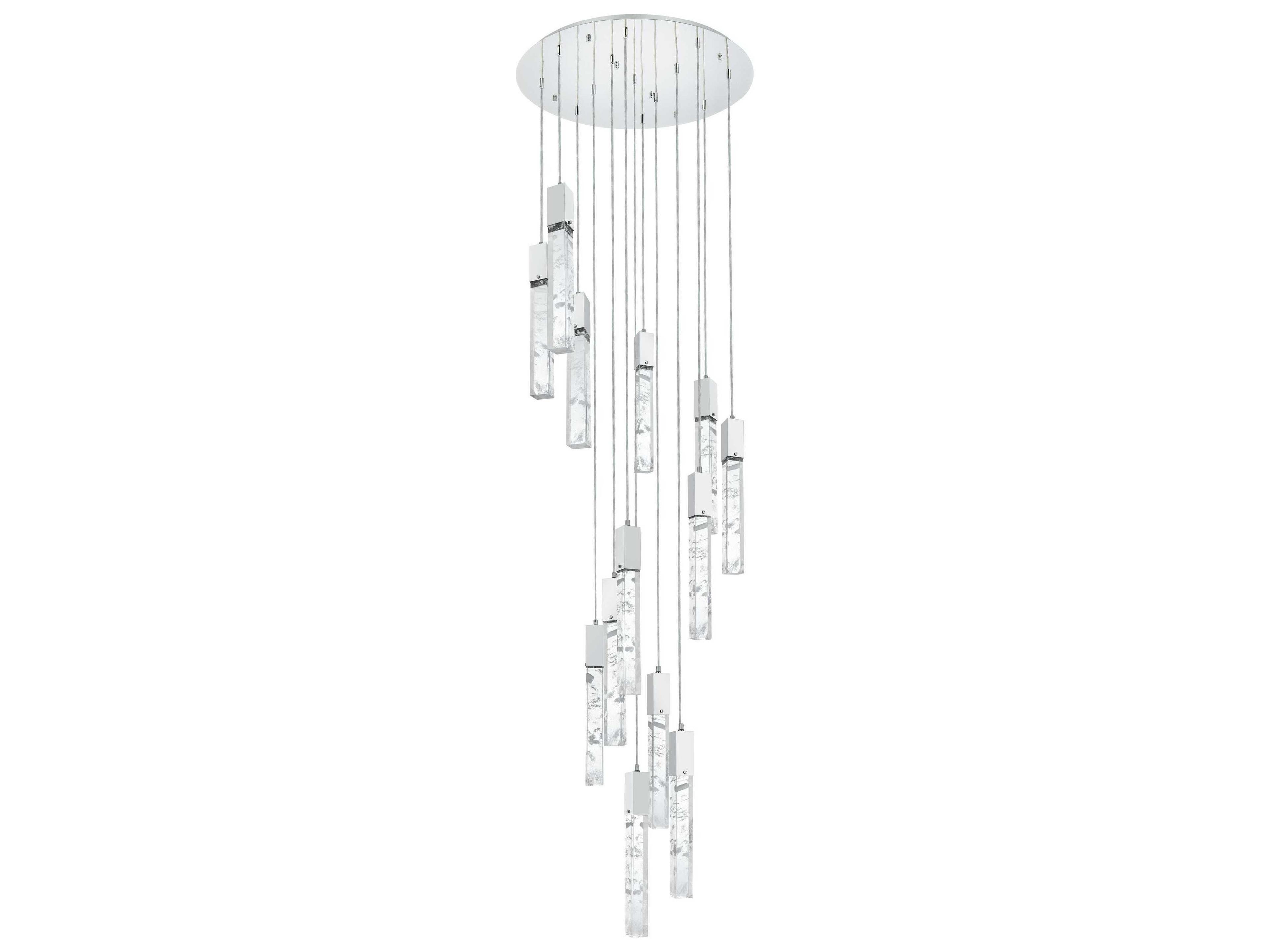 Elegant Lighting Aurora 13-Light Chrome Linear Pendant