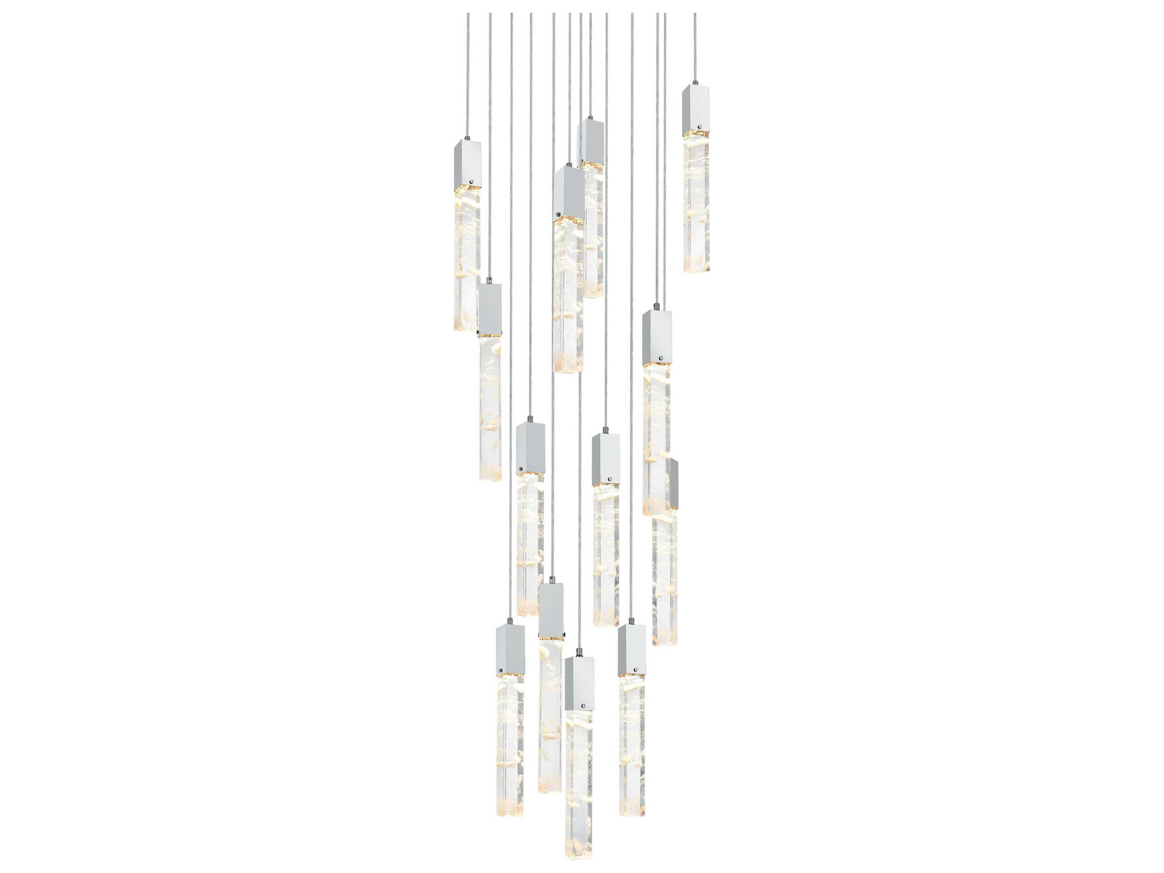 Elegant Lighting Aurora 13-Light Chrome Linear Pendant