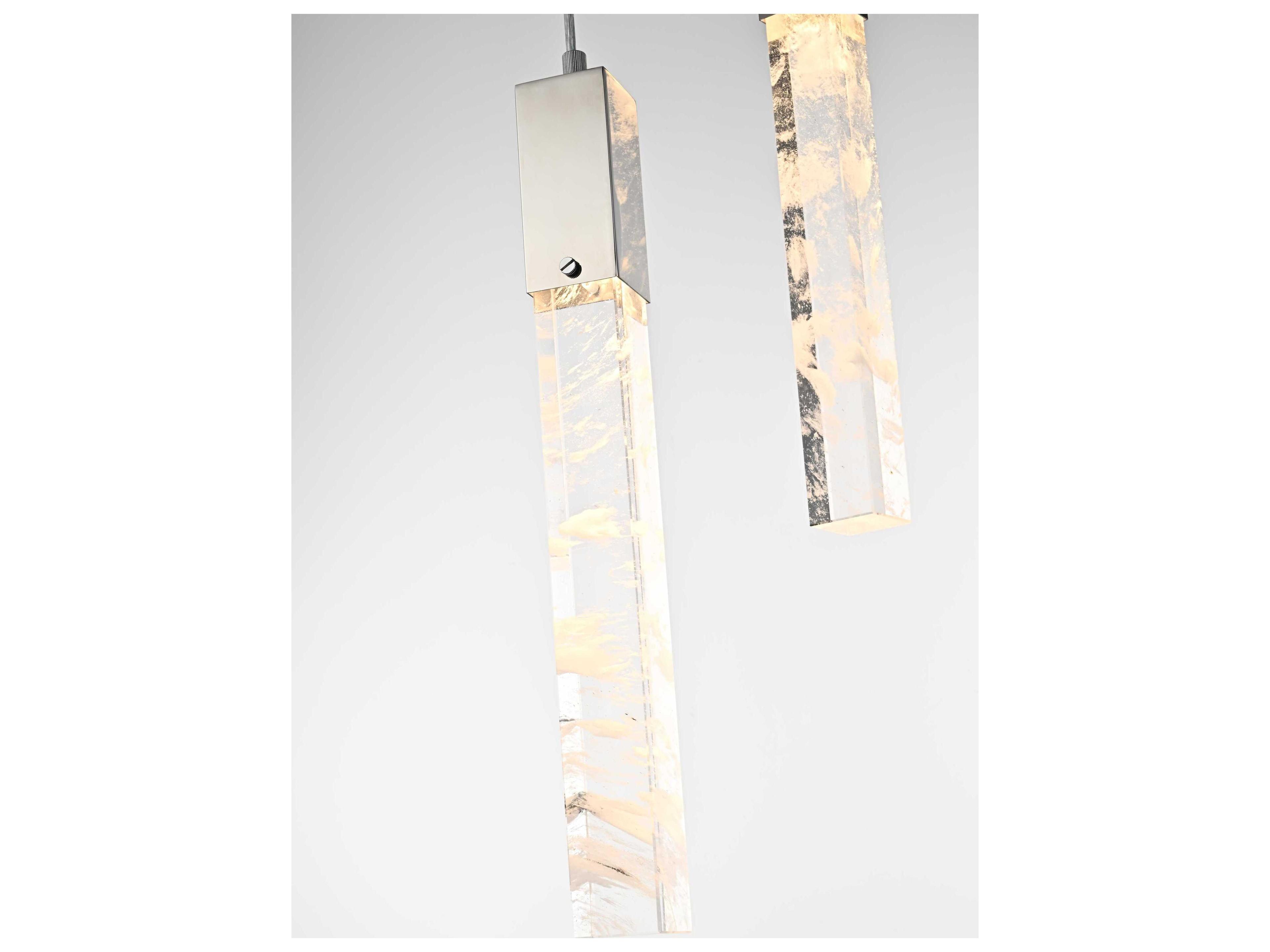 Elegant Lighting Aurora 13-Light Chrome Linear Pendant