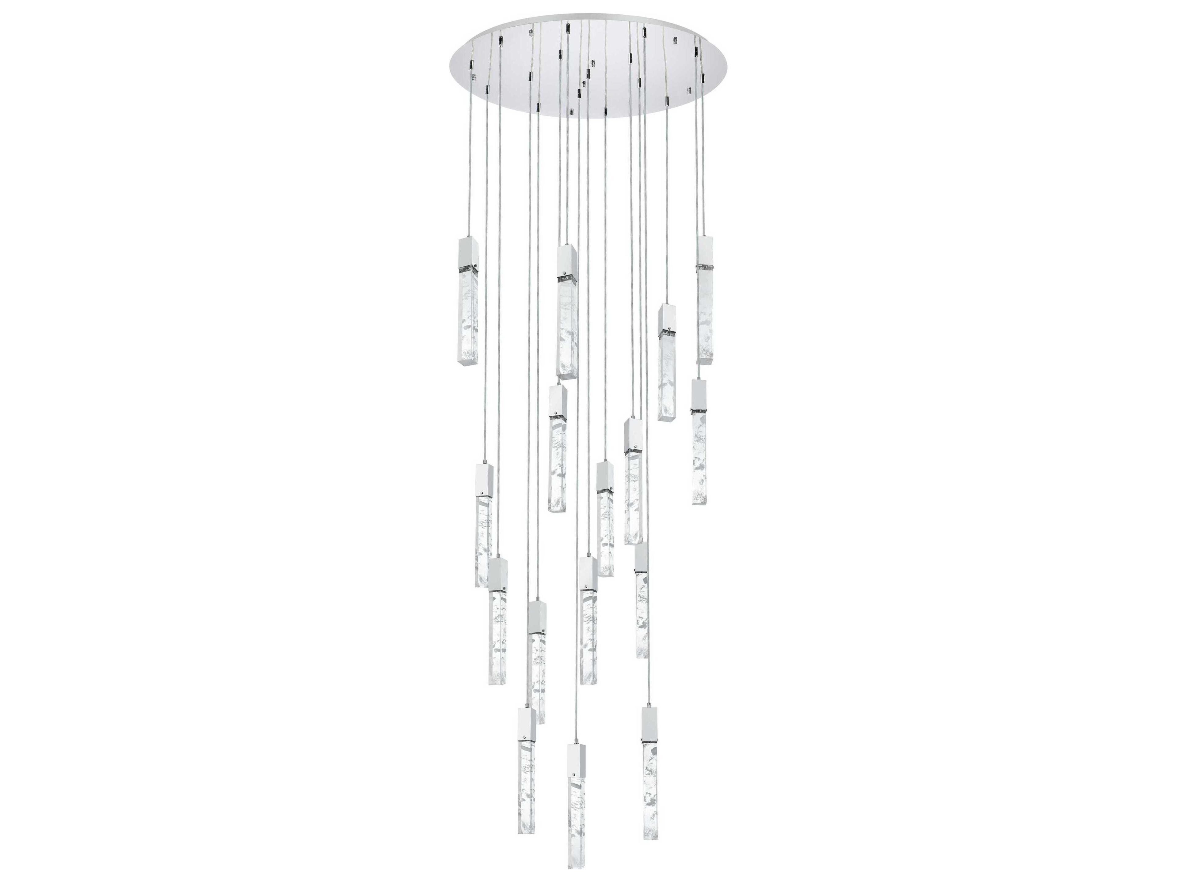 Elegant Lighting Aurora 16-Light Chrome Linear Pendant