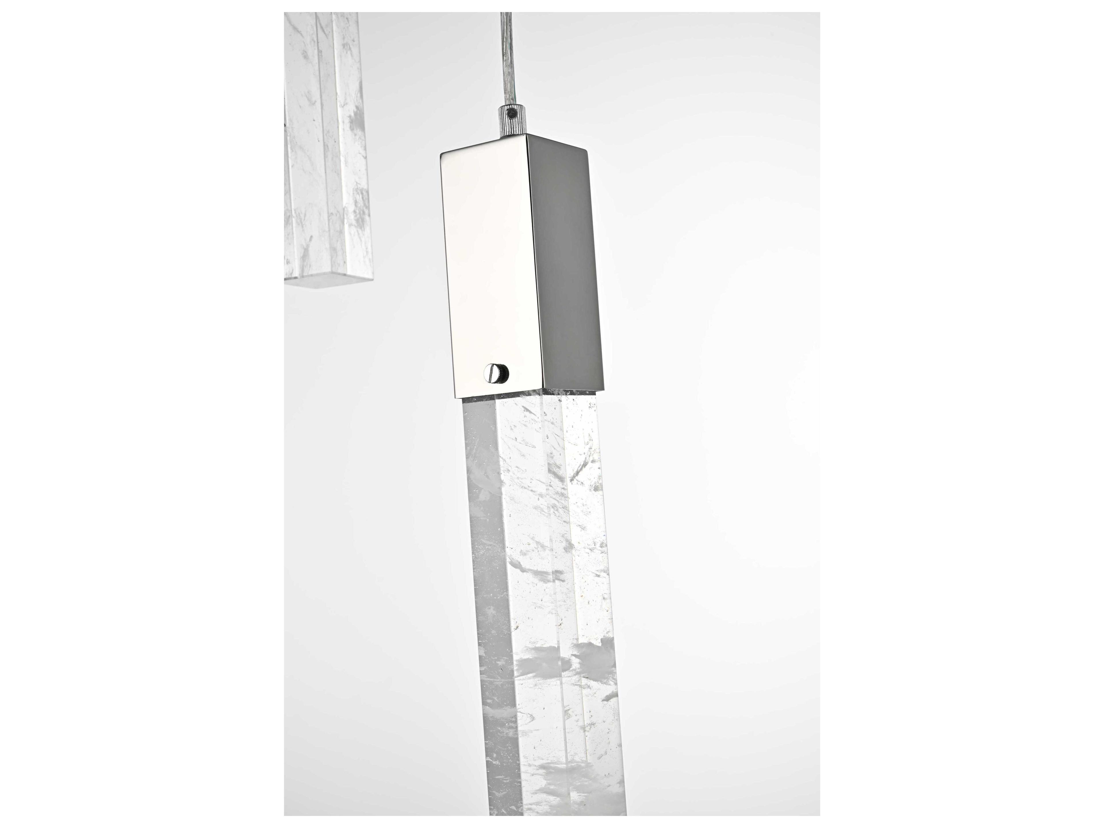 Elegant Lighting Aurora 16-Light Chrome Linear Pendant