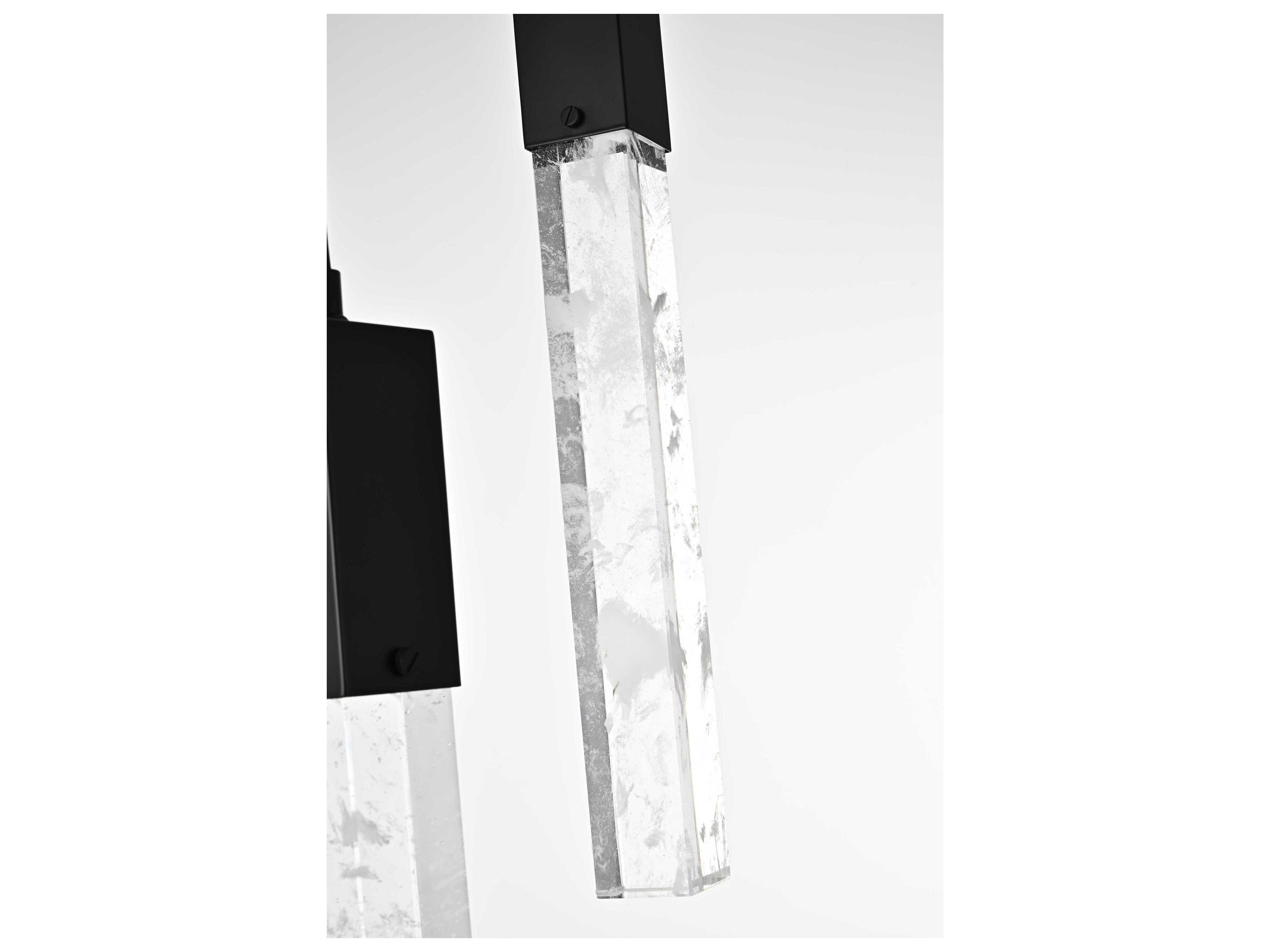 Elegant Lighting Aurora 25-Light Black Linear Pendant